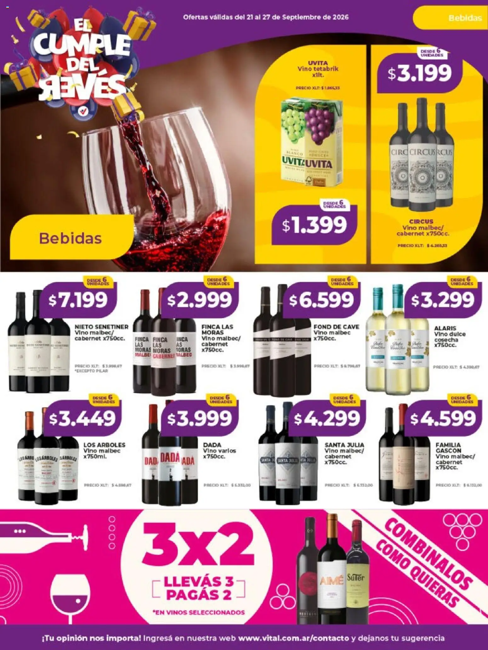 Vital - Ofertas │ válido desde el 21/09/2026 | Página: 16 | Productos: Bebidas, Dulce, Vino