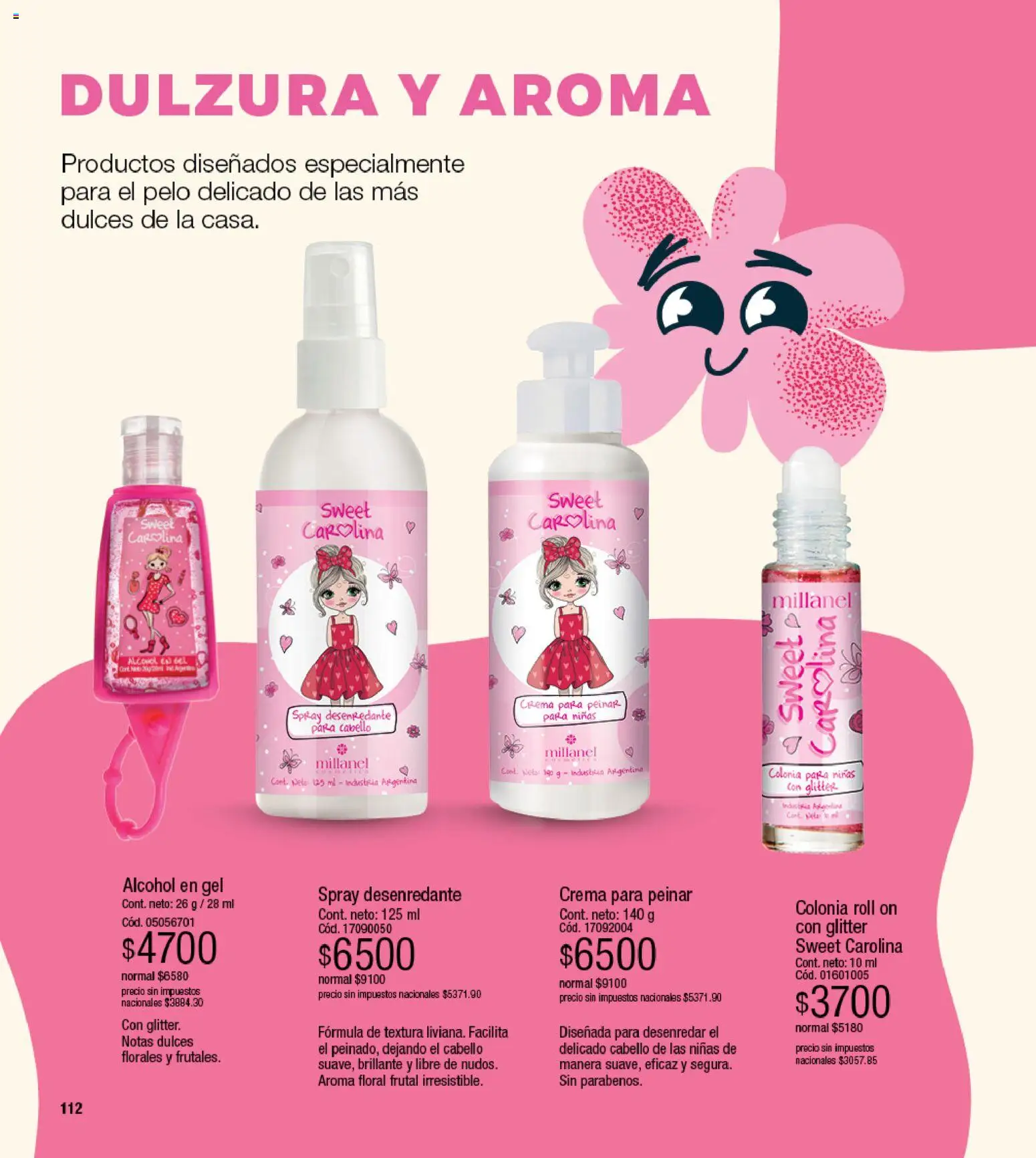 Millanel - Catálogo │ válido desde el 17/08/2026 | Página: 112 | Productos: Alcohol en gel, Glitter, Dulces, Crema