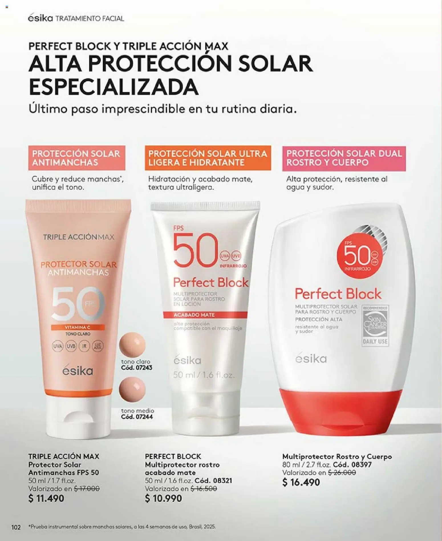 Catálogo Ésika Campaña 4 │ válido desde el 15.02.2026 | Página: 102 | Productos: Loción, Agua, Mate, Protector solar