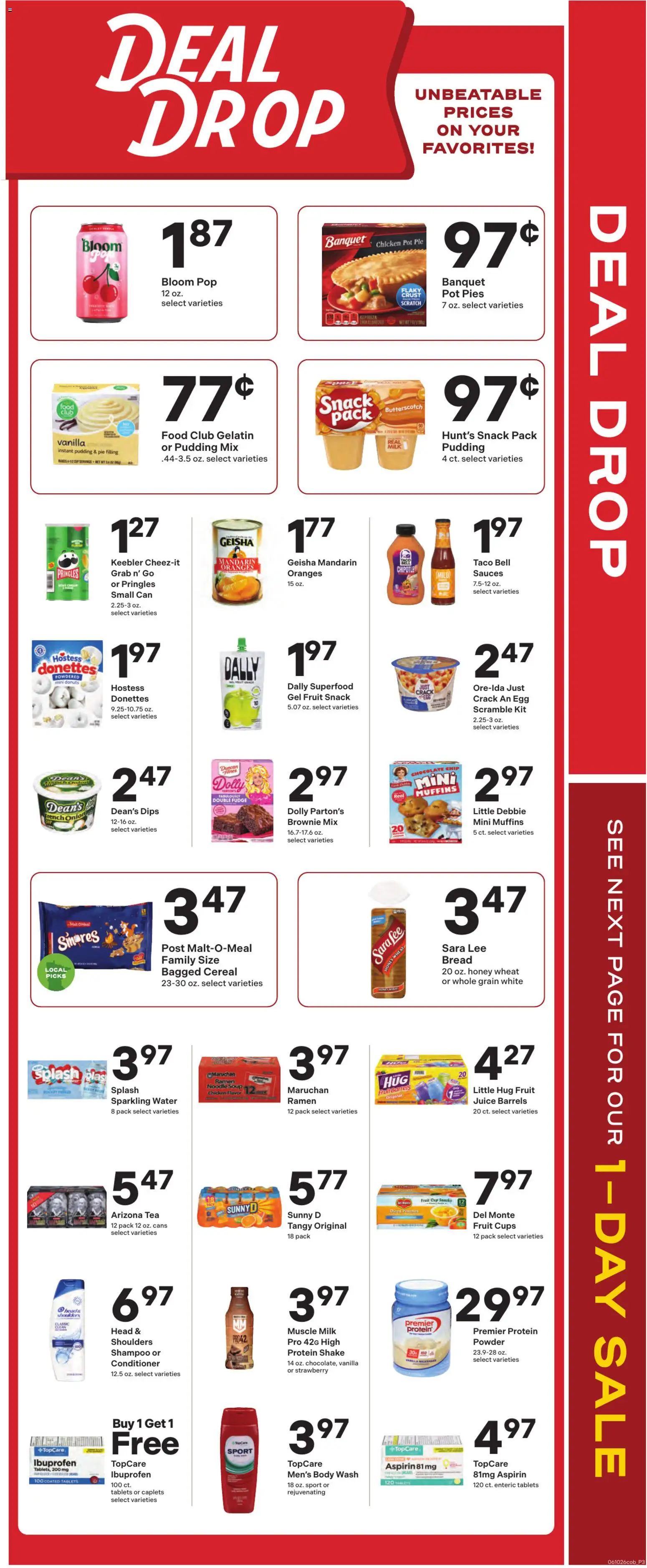 Coborn's Weekly Ad - valid from 10.06.2026 | Page: 3 | Products: Peaches, Milk, Chocolate, Tea