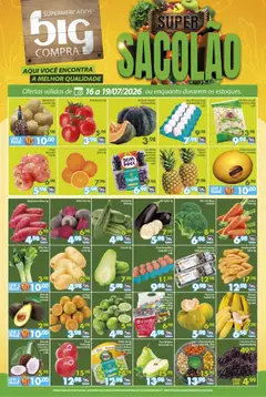 Big Compra ofertas Sacolão - Pré-Visualização do folheto da loja Big Compra, válido de 16/07/2026 | Página: 1 | Produtos: Pera, Chuchu, Alho, Beterraba