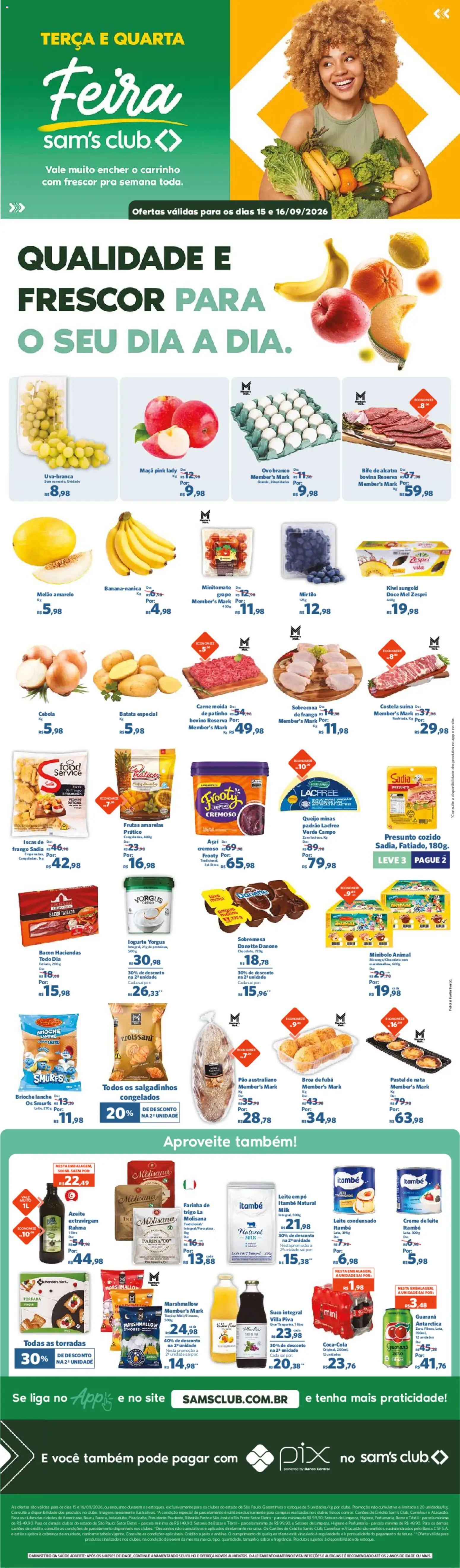Sam's Club Folheto - válido de 15/09/2026 | Página: 1 | Produtos: Mirtilo, Alcatra, Mel, Açaí