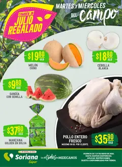 Vista previa de Soriana Martes y Miércoles del Campo Súper: BCS, Son y Sin, nuevo folleto de la tienda, válido en México a partir del 26.05.2026