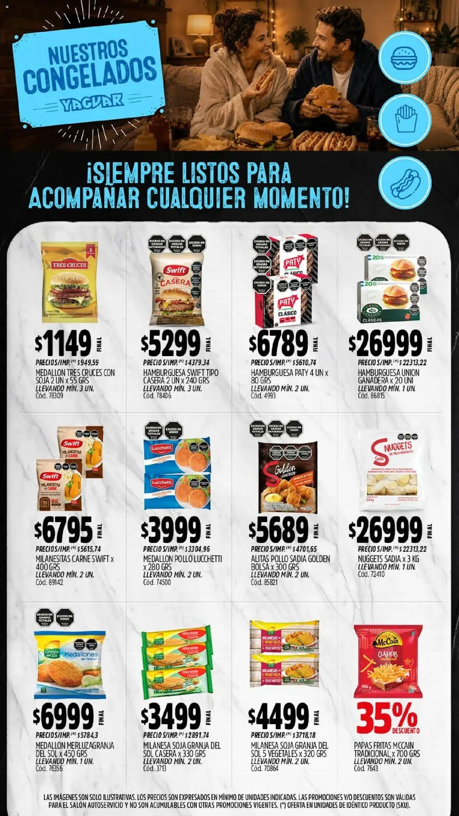Yaguar - Oferta Semanal Trelew │ válido desde el 03/08/2026 | Página: 12 | Productos: Bolsa, Pollo, Milanesa, Papas fritas