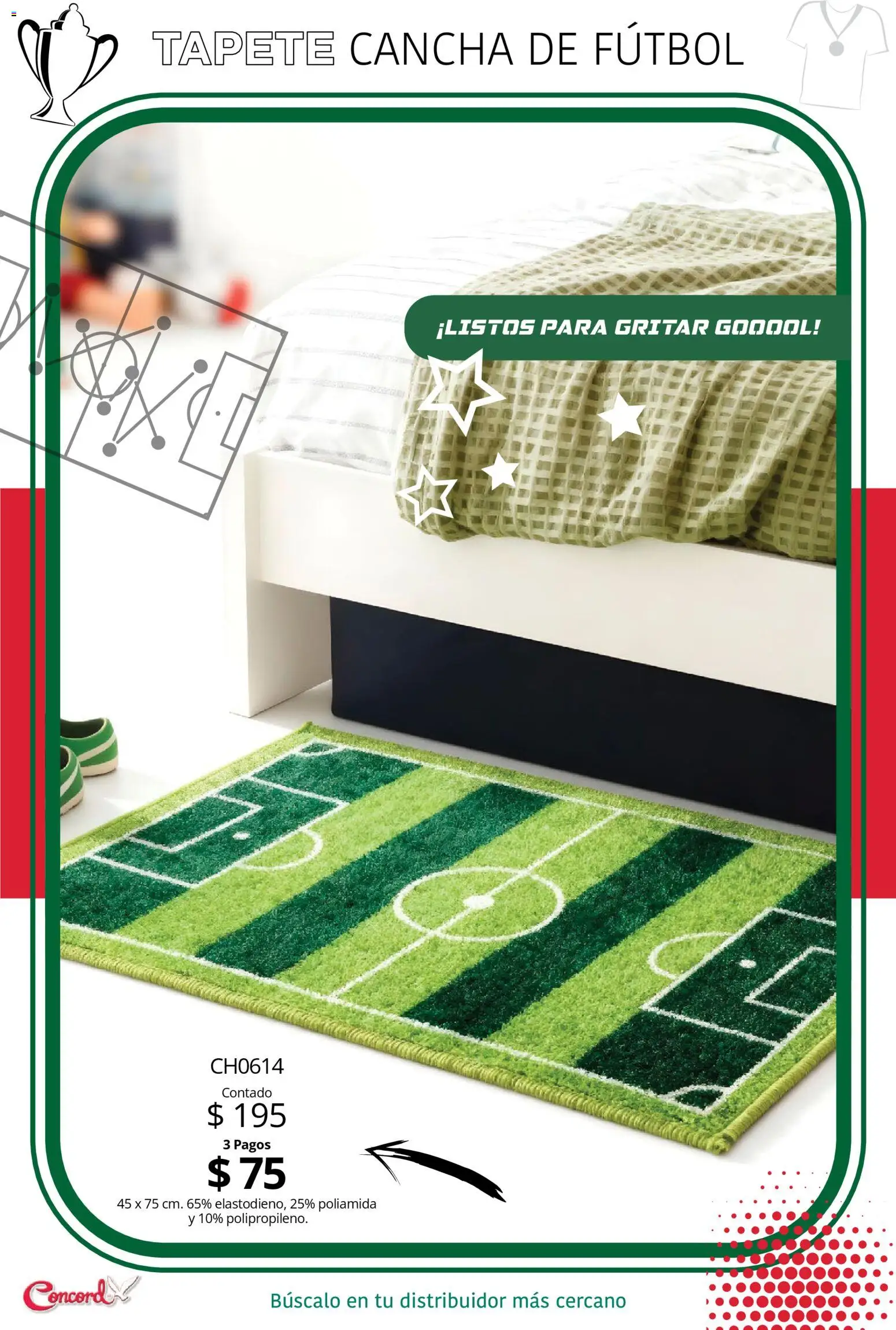 Nuevas ofertas de Colchas Concord válidas en toda la República Mexicana desde el 10/04/2026. ¡Encuentra las mejores ofertas en Colchas Concord catálogo Mundialista! | Página: 7 | Productos: Tapete