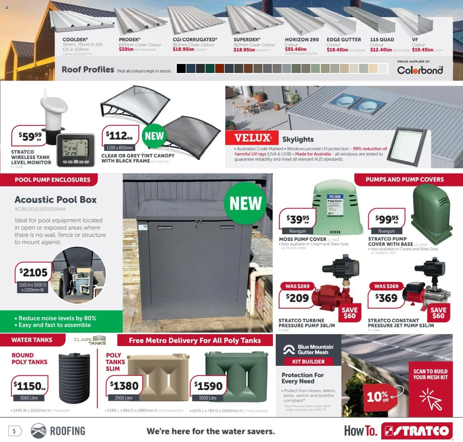 Stratco catalogue - valid from 03/07/2026 | Page: 5 | Products: Fence, Pumps, Cream, Monitor