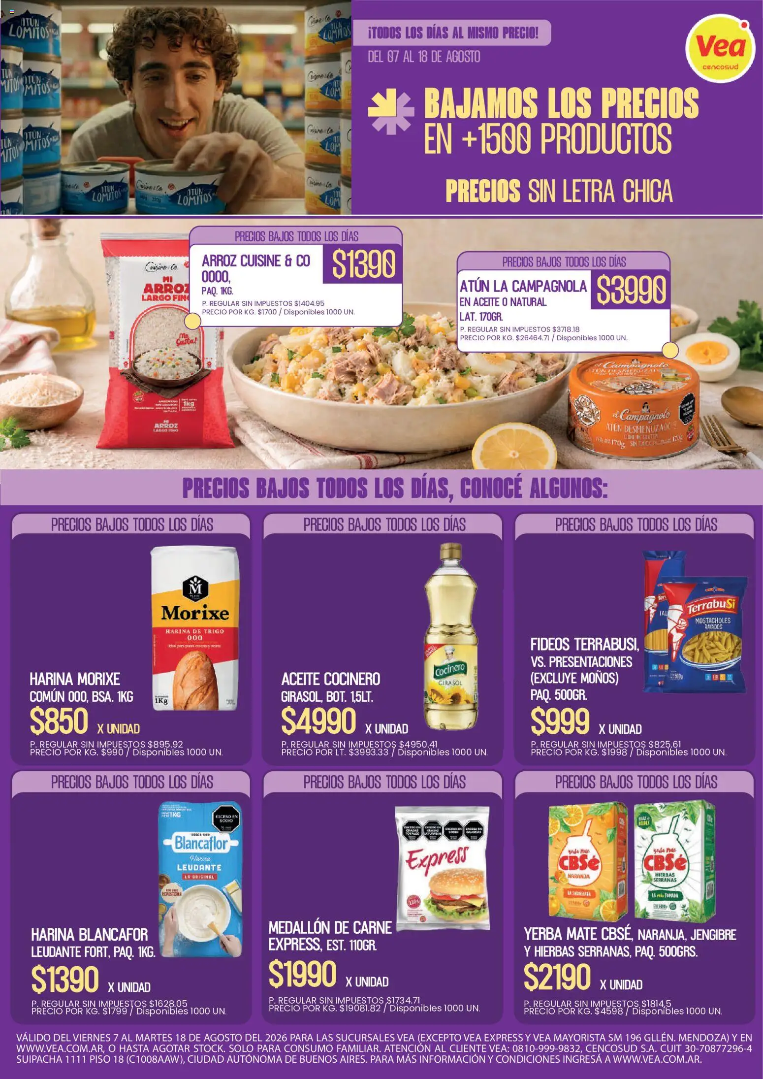 Vea - Folleto Vea precios bajos Todos los días │ válido desde el 07/08/2026 | Página: 1 | Productos: Hierbas, Mate, Jengibre, Arroz
