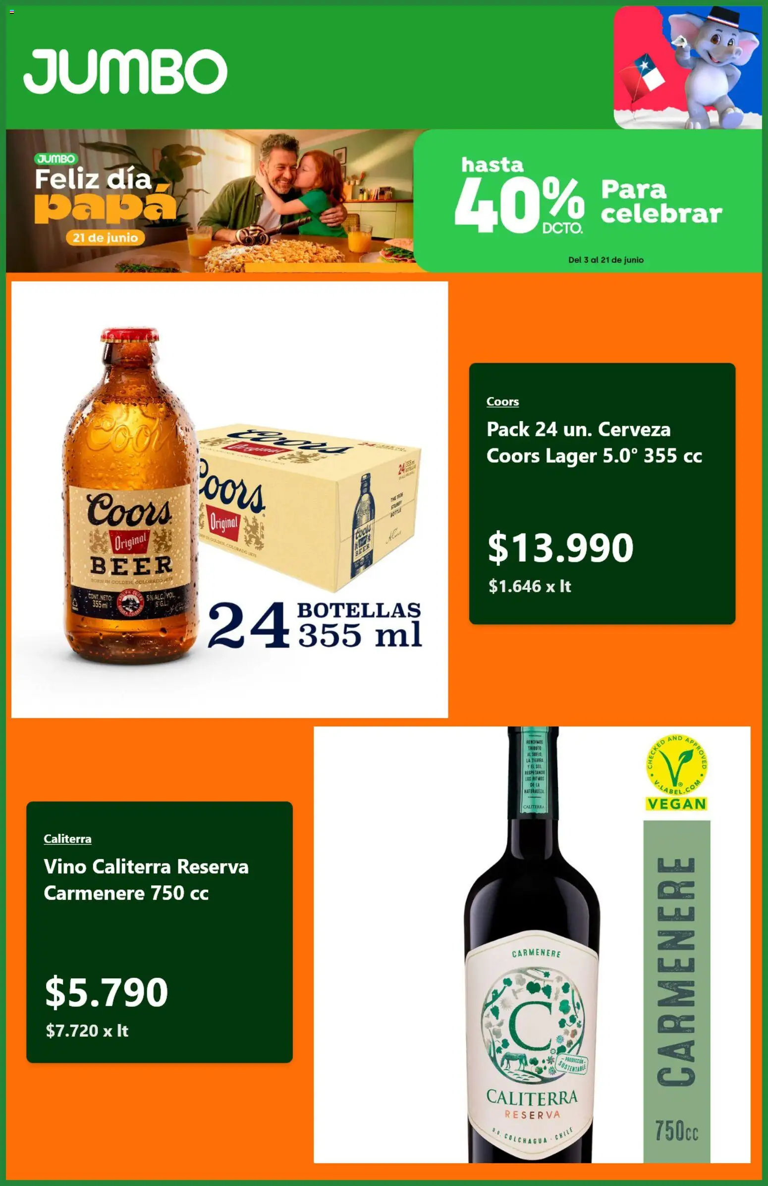 Jumbo Ofertas │ válido desde el 16.06.2026 | Página: 5 | Productos: Vino, Cerveza, Papa