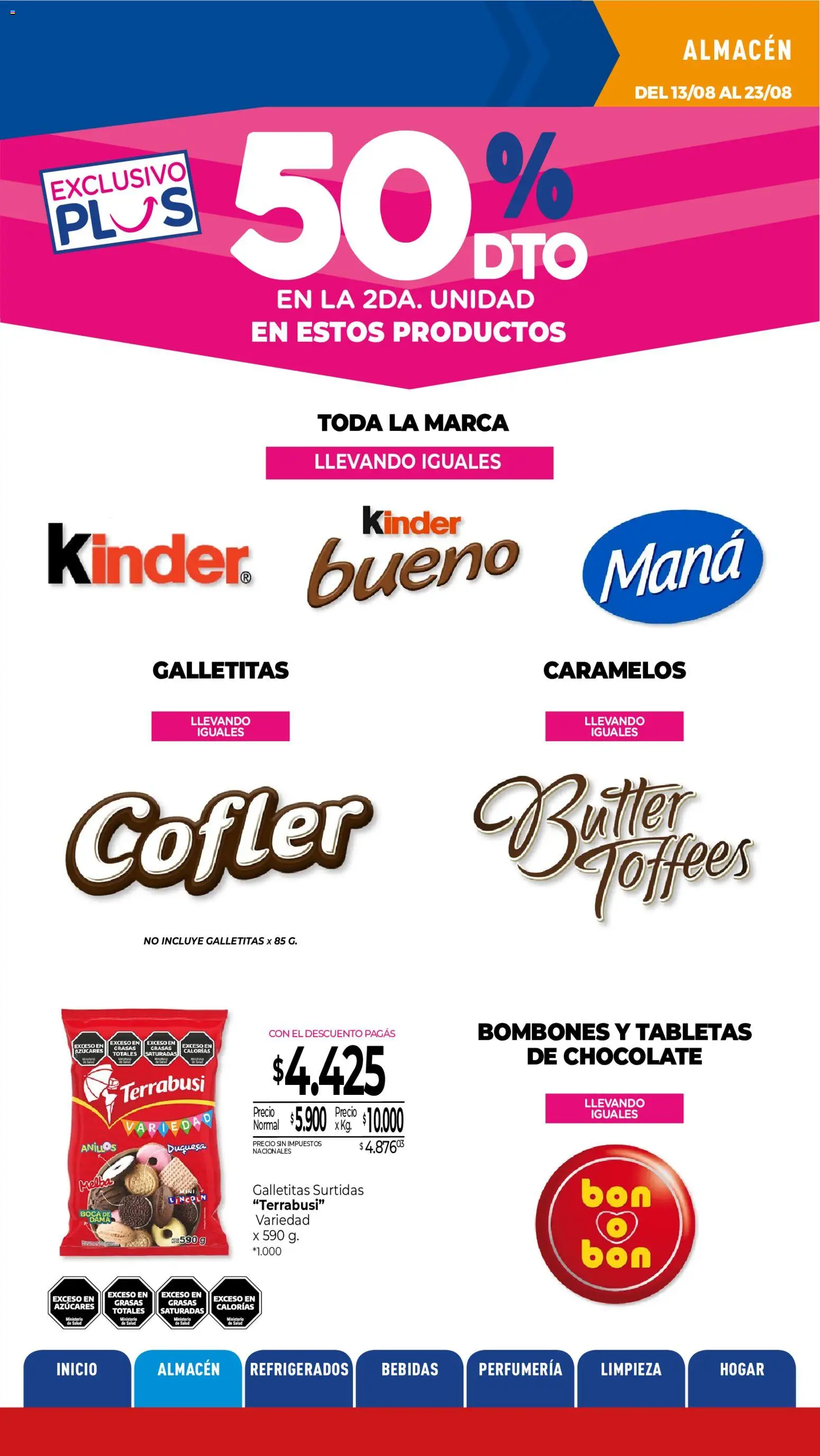 La Anonima catálogo │ válido desde el 13/08/2026 | Página: 12 | Productos: Galletitas, Bombones, Bebidas, Chocolate