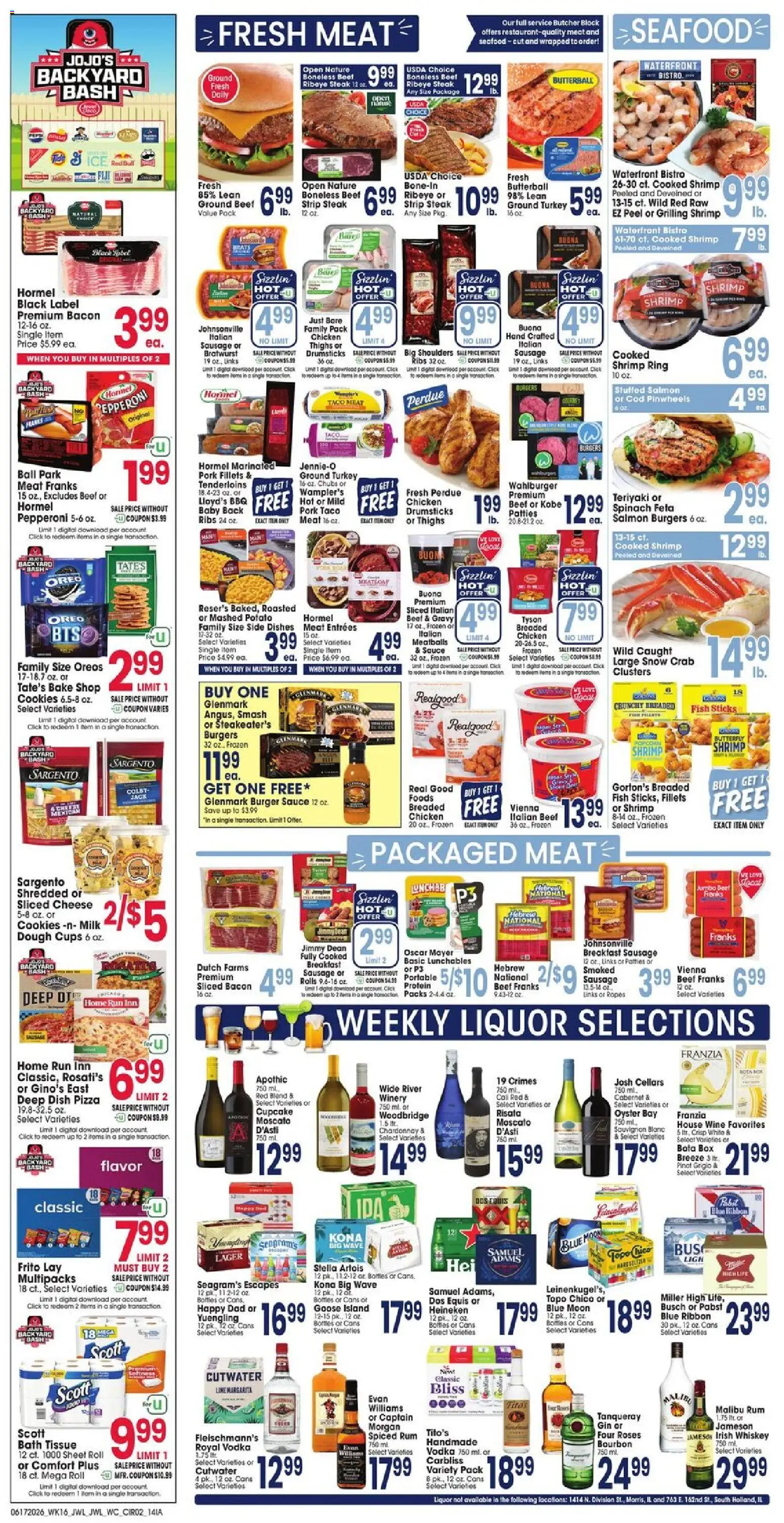 Jewel Osco Weekly Ad - IA - valid from 17.06.2026 | Page: 2 | Products: Cheese, Pizza, Pork, Rod