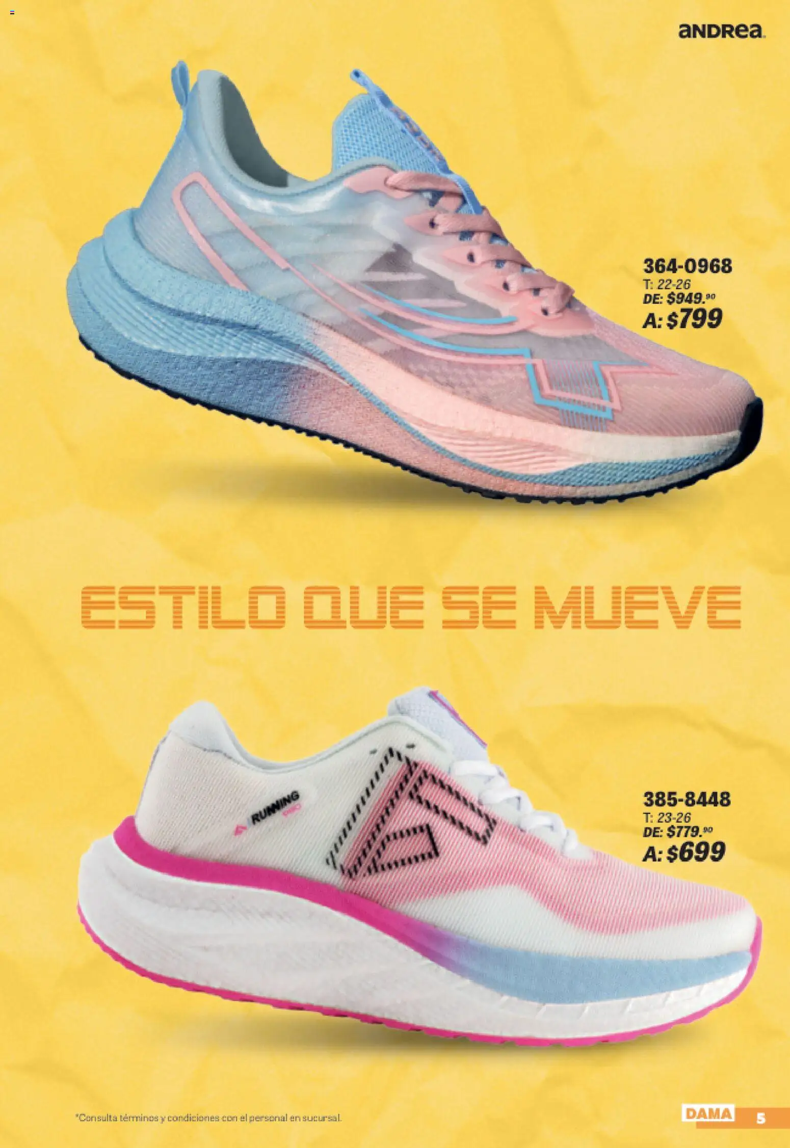Nuevas ofertas de Andrea válidas en toda la República Mexicana desde el 19/07/2026. ¡Encuentra las mejores ofertas en Andrea catálogo Sports Week! | Página: 5