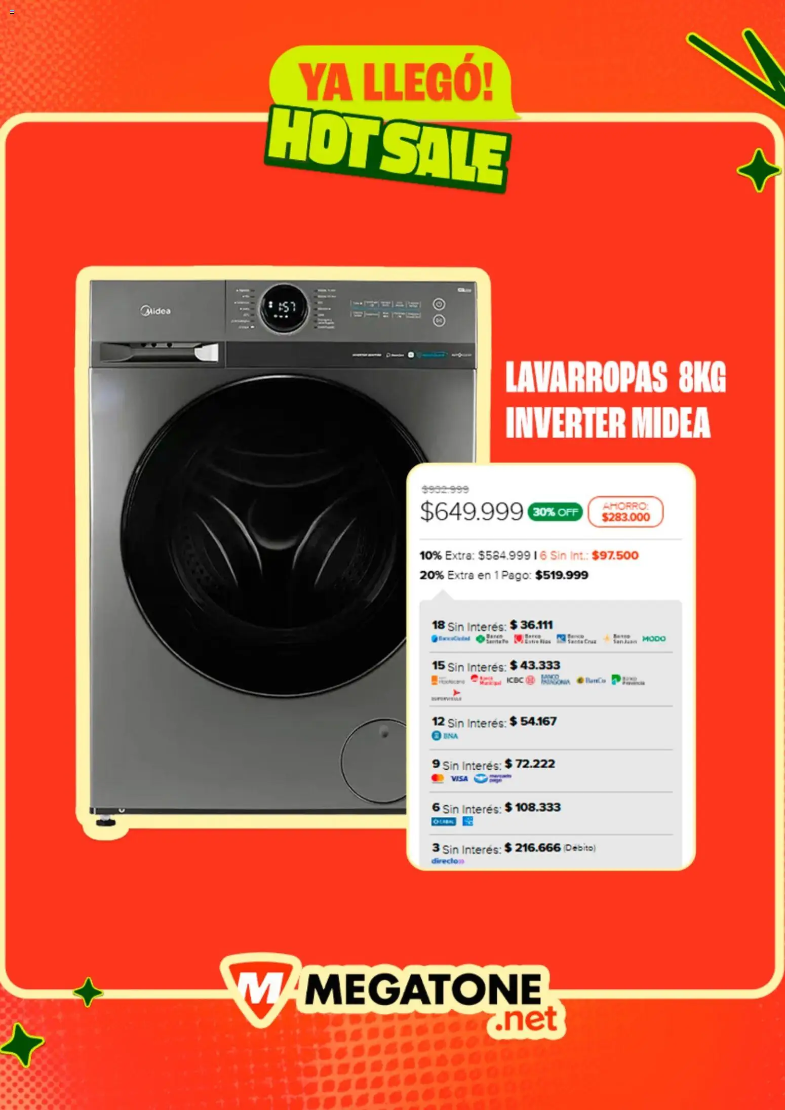 Megatone - Hot Sale │ válido desde el 11.05.2026 | Página: 5 | Productos: Lavarropas