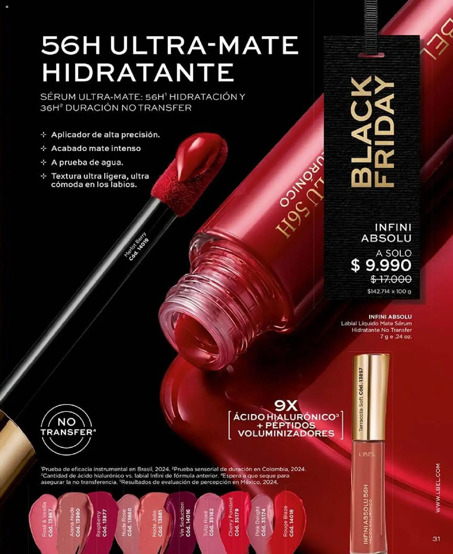 Catálogo L'Bel Campaña 16 │ válido desde el 28.09.2026 | Página: 31 | Productos: Mate, Labial, Serum