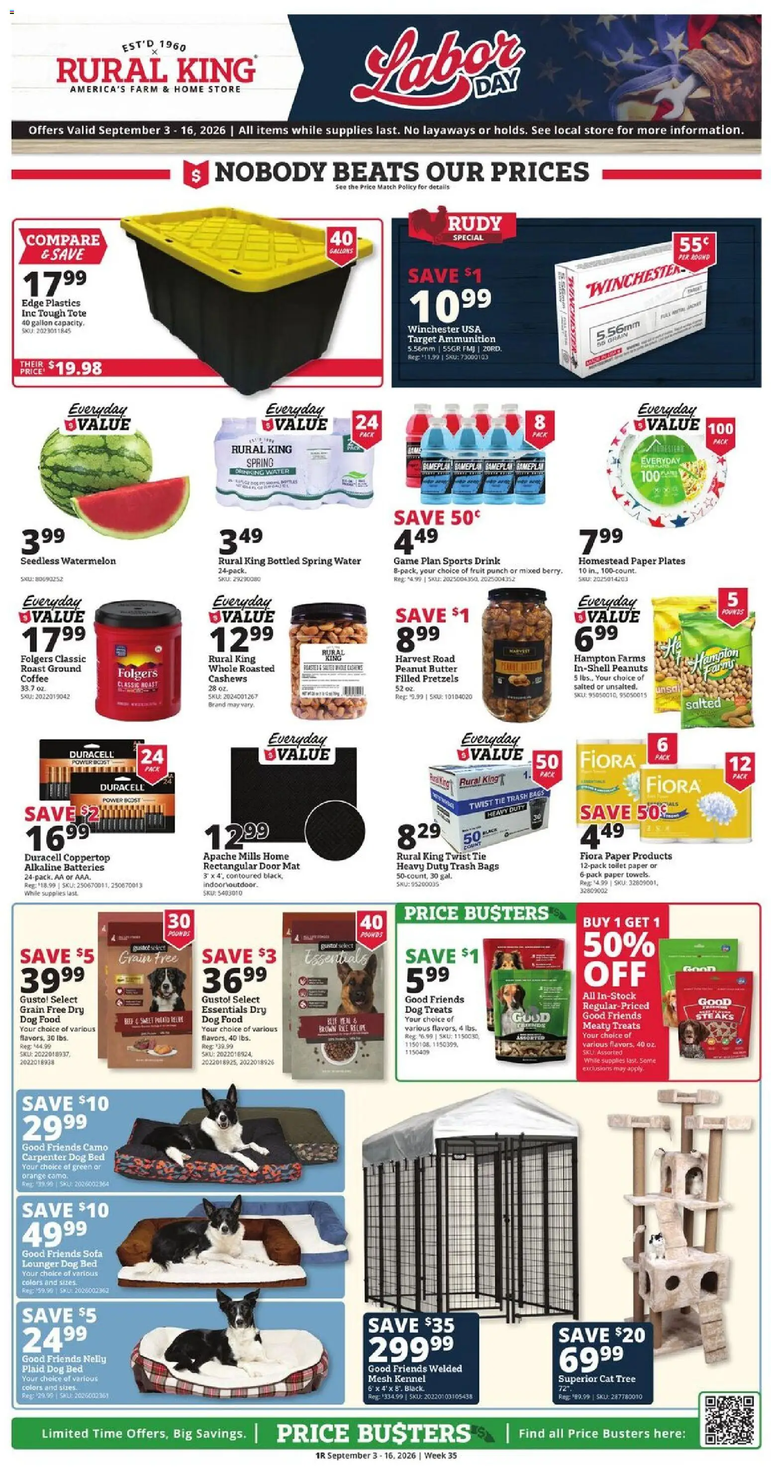 Rural King Weekly Ad - valid from 09/03/2026 | Page: 3 | Products: Coffee, Rice, Cashews, Sports drink