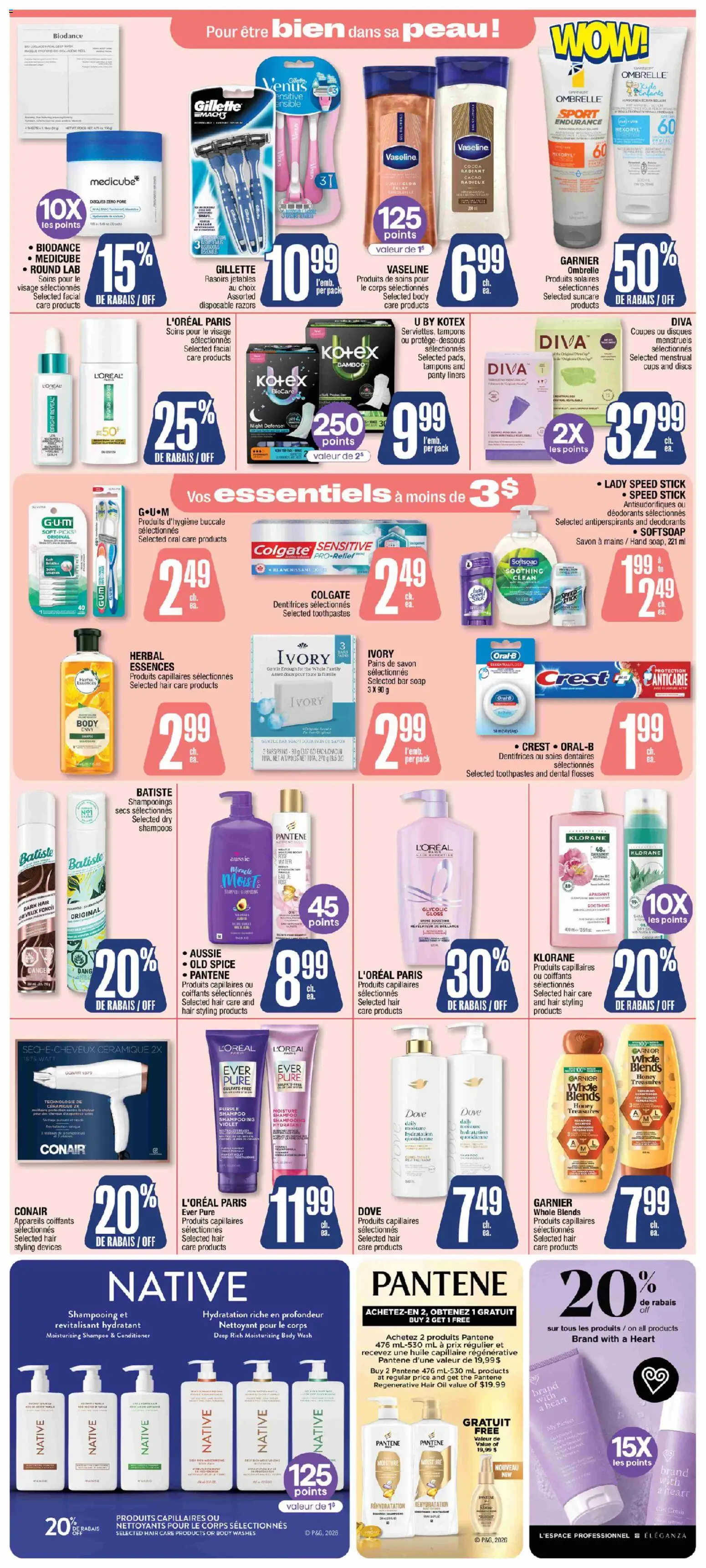 Jean Coutu flyer valid from Sep 24, 2026 | Page: 5 | Products: Cocoa, Mask, Body wash, Panty liners