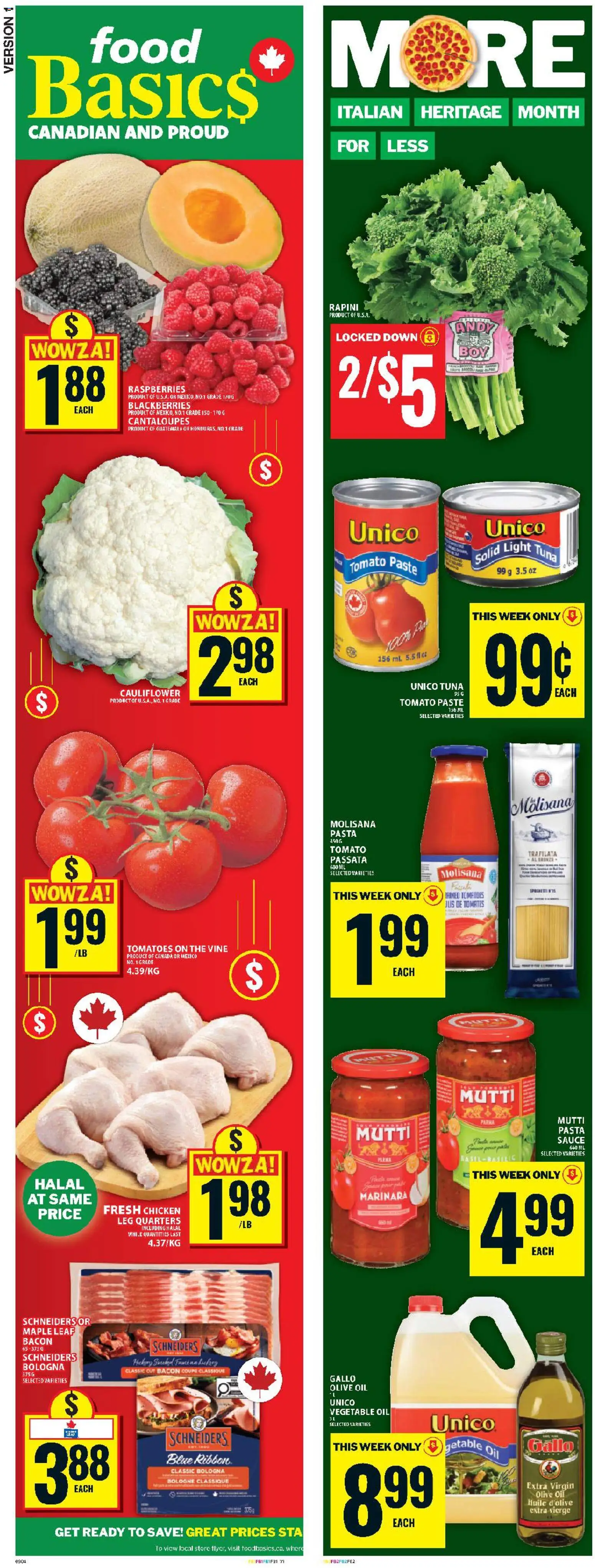 Food Basics flyer valid from 28.05.2026 | Page: 2 | Products: Pasta, Oil, Chicken, Tomatoes