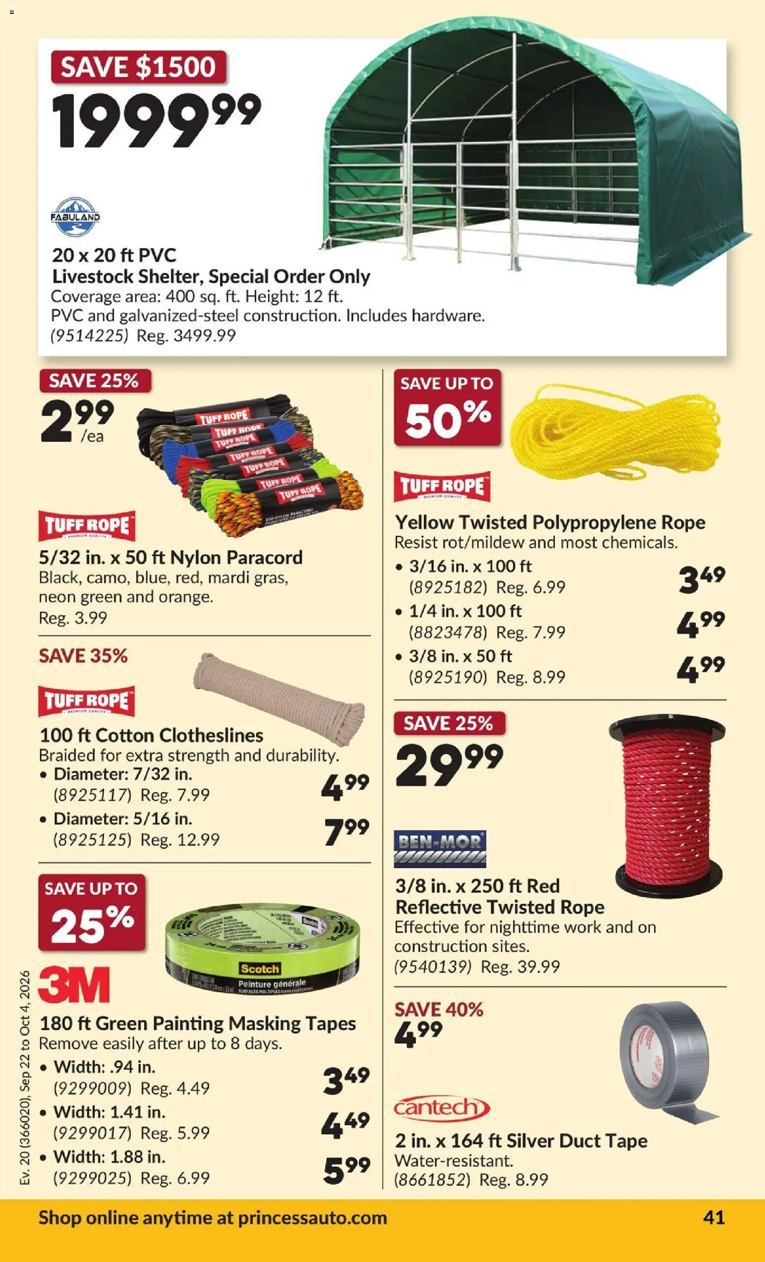 Princess Auto flyer valid from Sep 22, 2026 | Page: 46