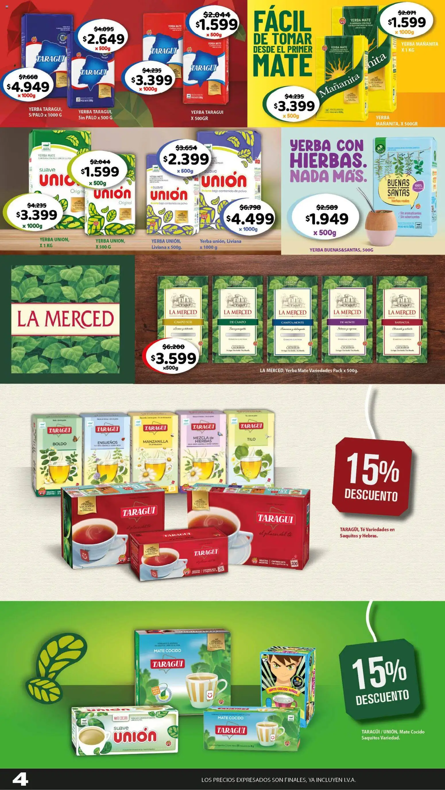Makro ofertas │ válido desde el 03/09/2026 | Página: 4 | Productos: Hierbas, Yerba, Polvo, Té