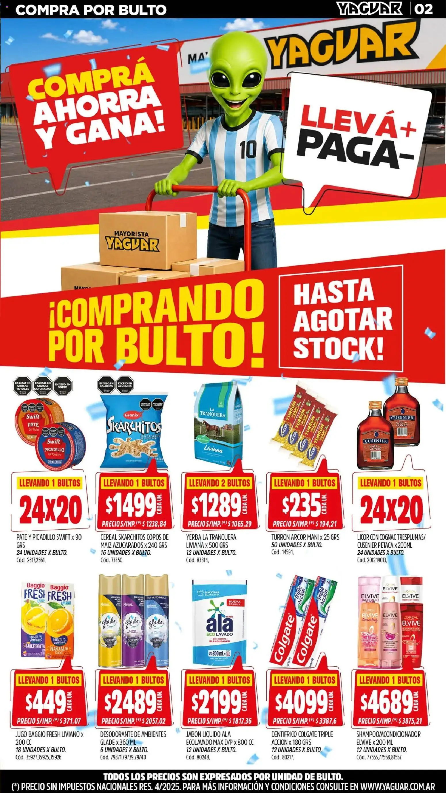 Yaguar - Oferta Semanal Neuquen │ válido desde el 29/06/2026 | Página: 3 | Productos: Copos, Jabón líquido, Jugo, Picadillo