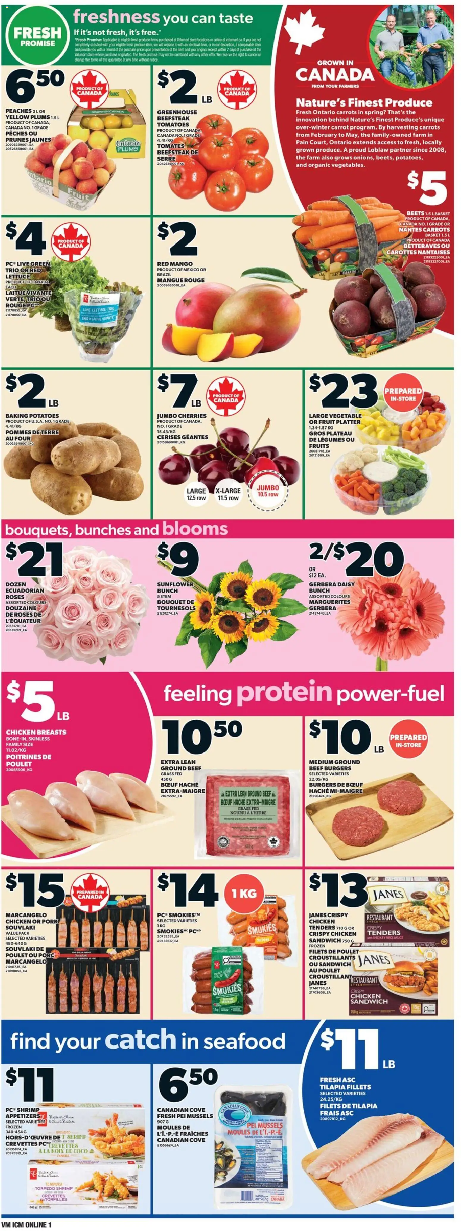 Valu Mart flyer valid from Jul 23, 2026 | Page: 3 | Products: Beef, Burgers, Prunes, Pork