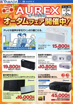 2026/09/05から有効なオファーを含む ヤマダ 電機 - 【AUREX】オータムフェア開催中!