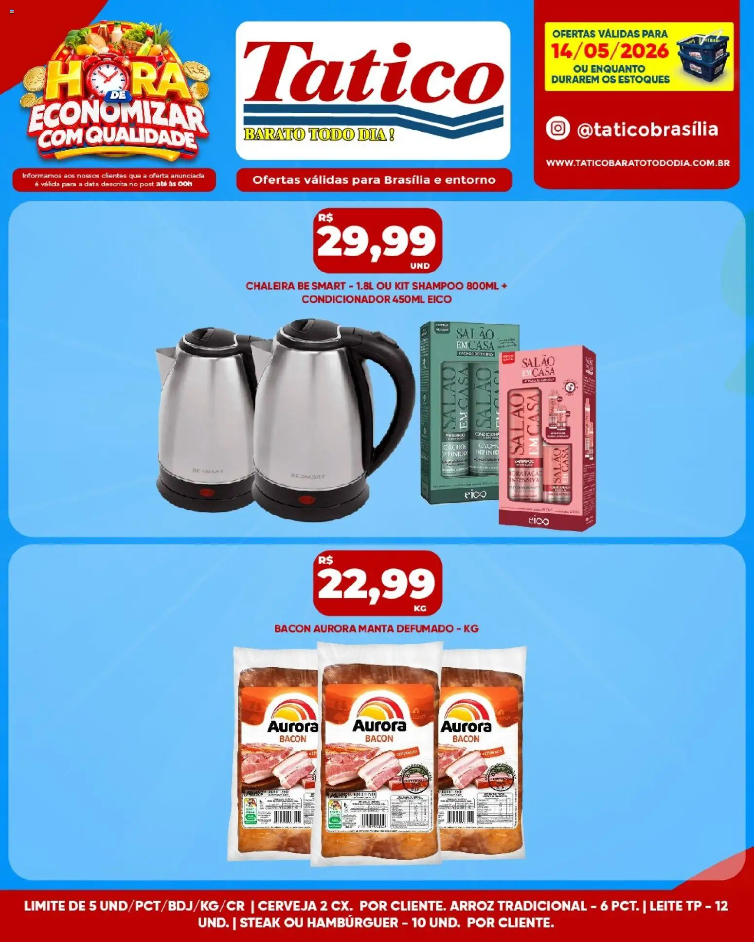 Tatico Folheto - válido de 15.05.2026 | Página: 36 | Produtos: Leite, Cerveja, Arroz, Hambúrguer