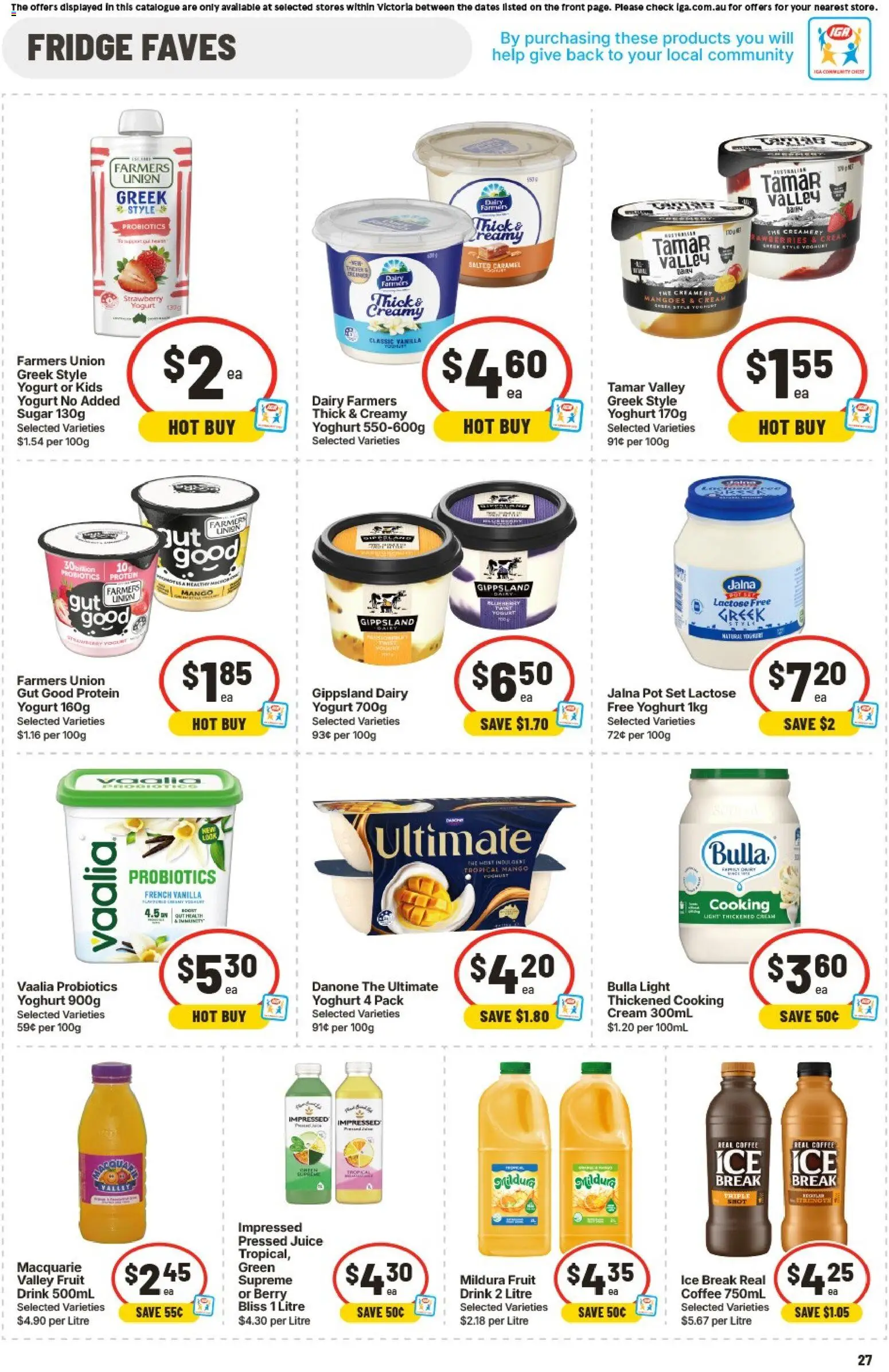 IGA catalogue - valid from 19/08/2026 | Page: 25 | Products: Dairy, Protein, Coffee, Ice