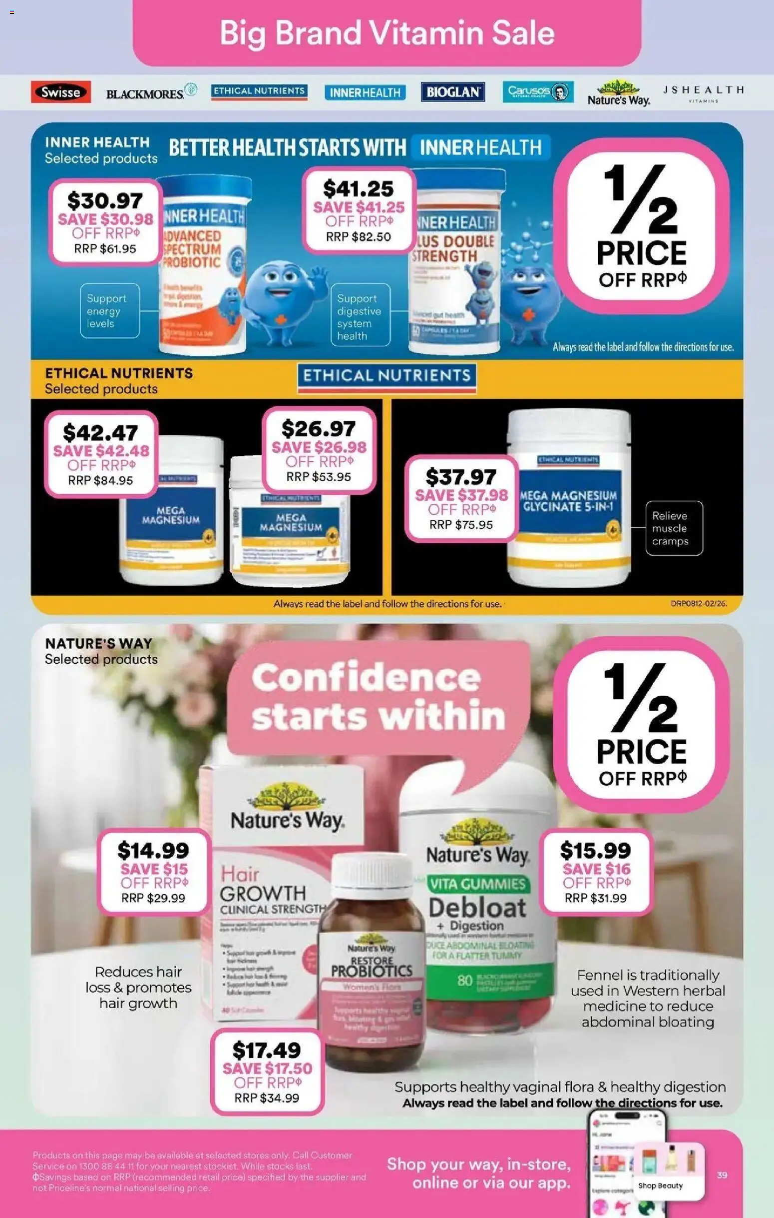 Priceline Pharmacy catalogue Toowong - 13/08/2026 > weekly / monthly specials | Page: 39