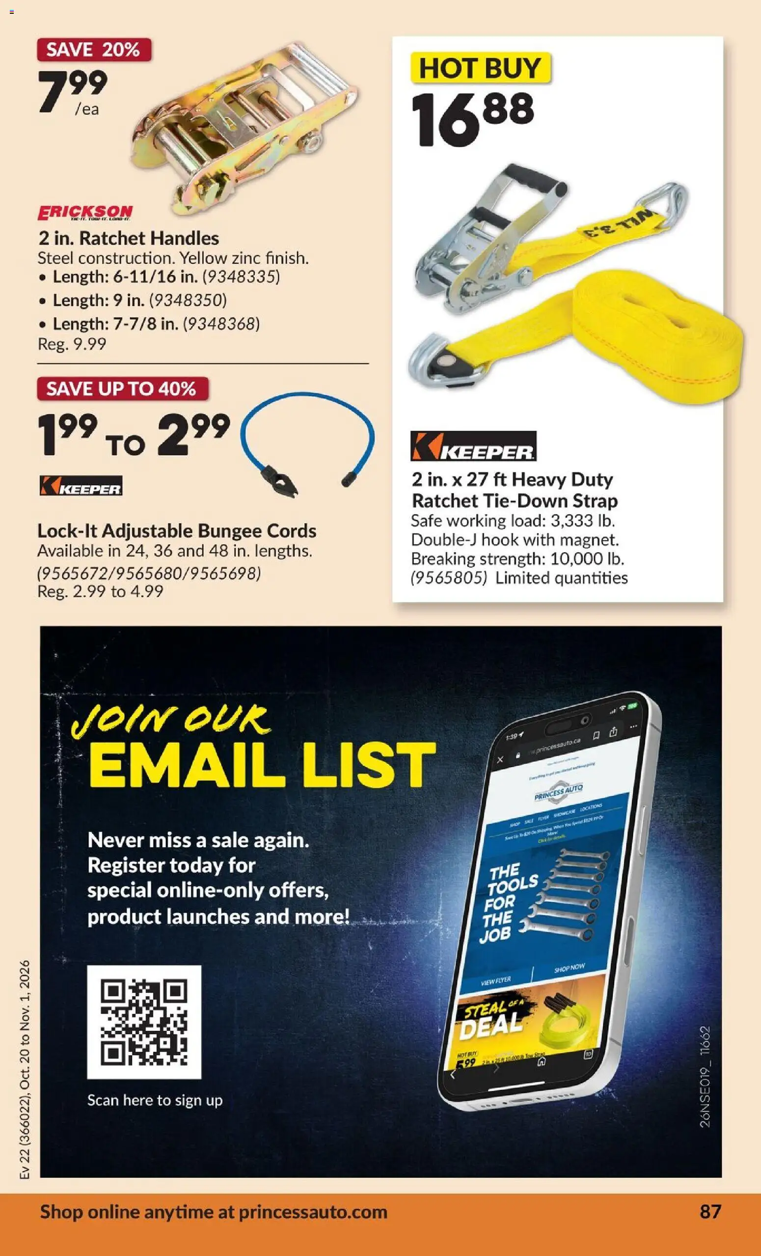 Princess Auto flyer valid from Oct 20, 2026 | Page: 90