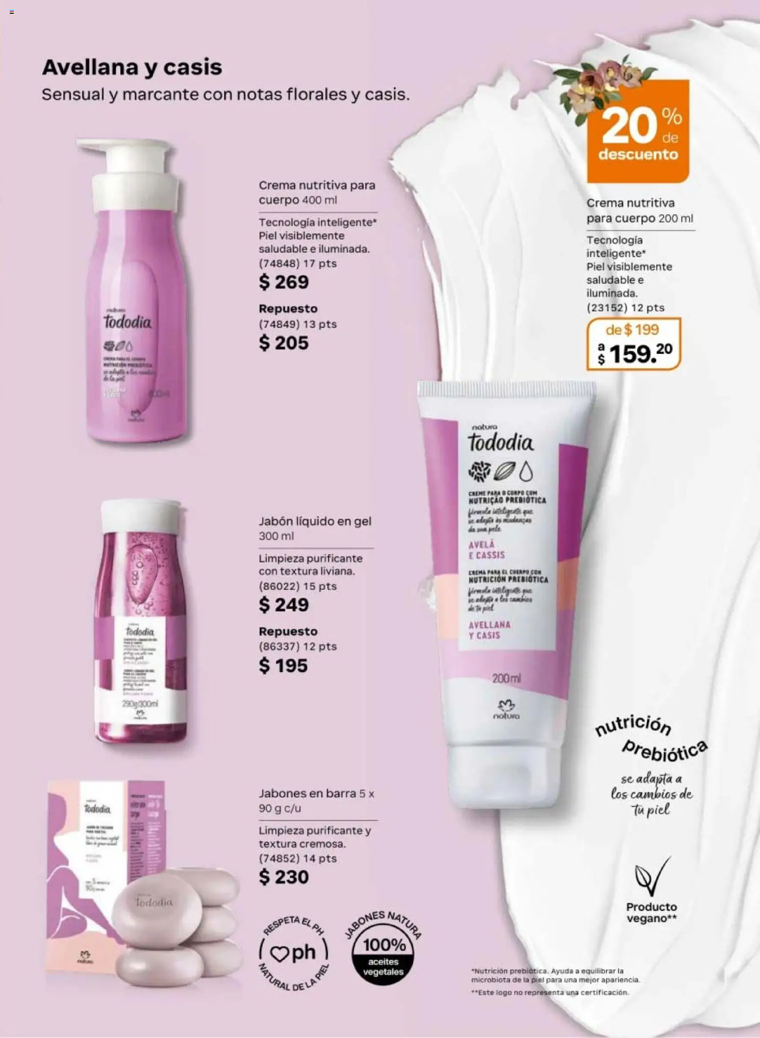 Nuevas ofertas de Natura válidas en toda la República Mexicana desde el 02.04.2026. ¡Encuentra las mejores ofertas en Natura campaña 6 2026! | Página: 125 | Productos: Jabón líquido, Crema, Barra, Jabón