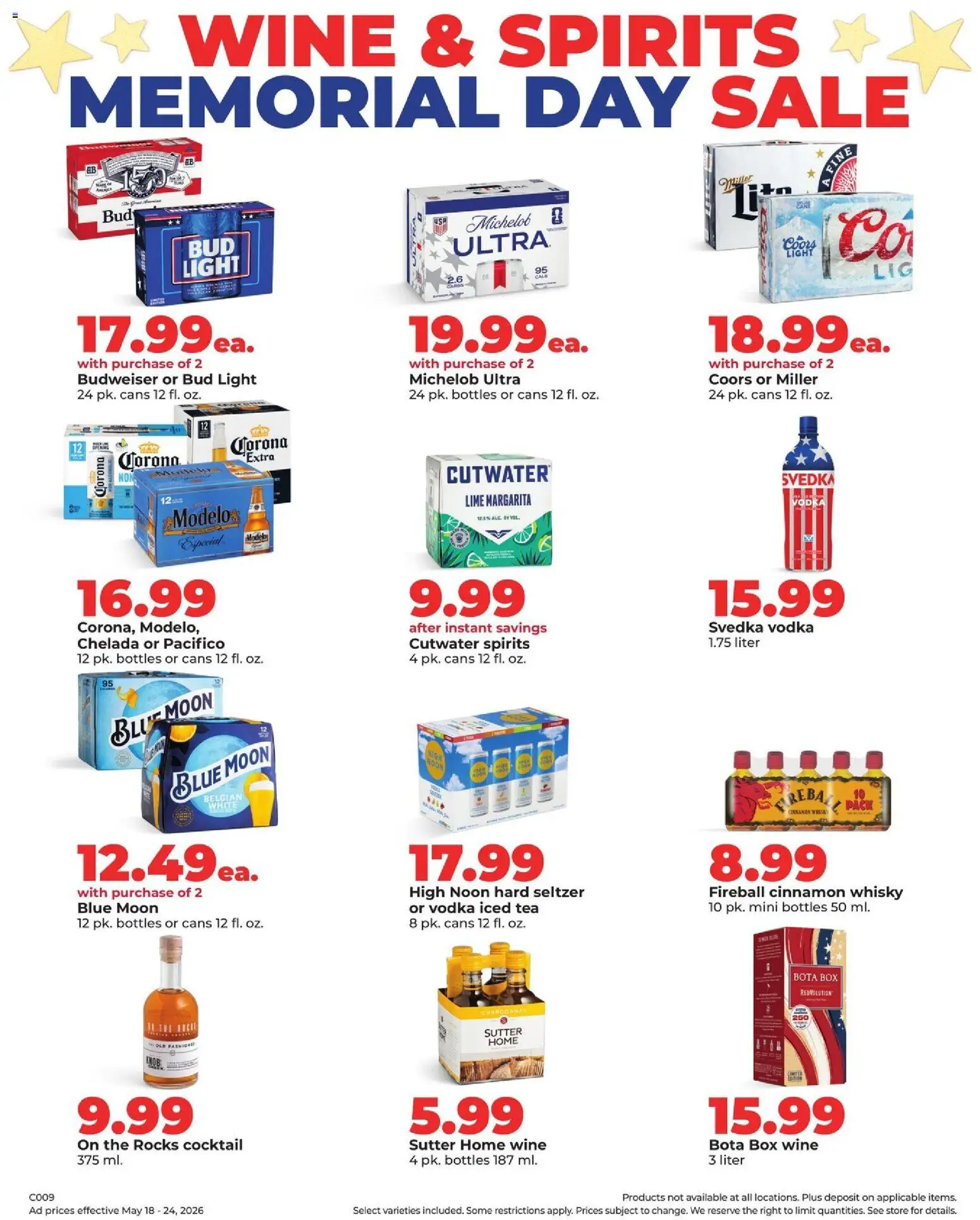 HyVee Weekly Ad - valid from 18.05.2026 | Page: 47 | Products: Box, Tea, Vodka, Lime