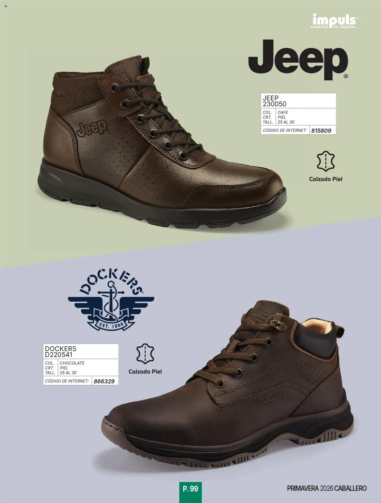 Nuevas ofertas de Impuls válidas en toda la República Mexicana desde el 01.01.2026. ¡Encuentra las mejores ofertas en Impuls catálogo Caballero! | Página: 101 | Productos: Zapatos, Café, Chocolate
