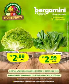 Supermercado Bergamini - Ofertas da semana - Pré-Visualização do folheto da loja Supermercado Bergamini, válido de 19.05.2026 | Página: 7 | Produtos: Maiô, Alface