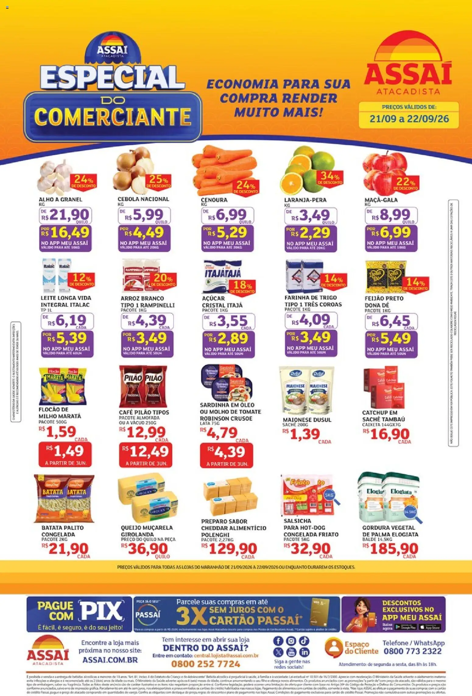 Assai Atacadista Segunda-feira 21 Setembro