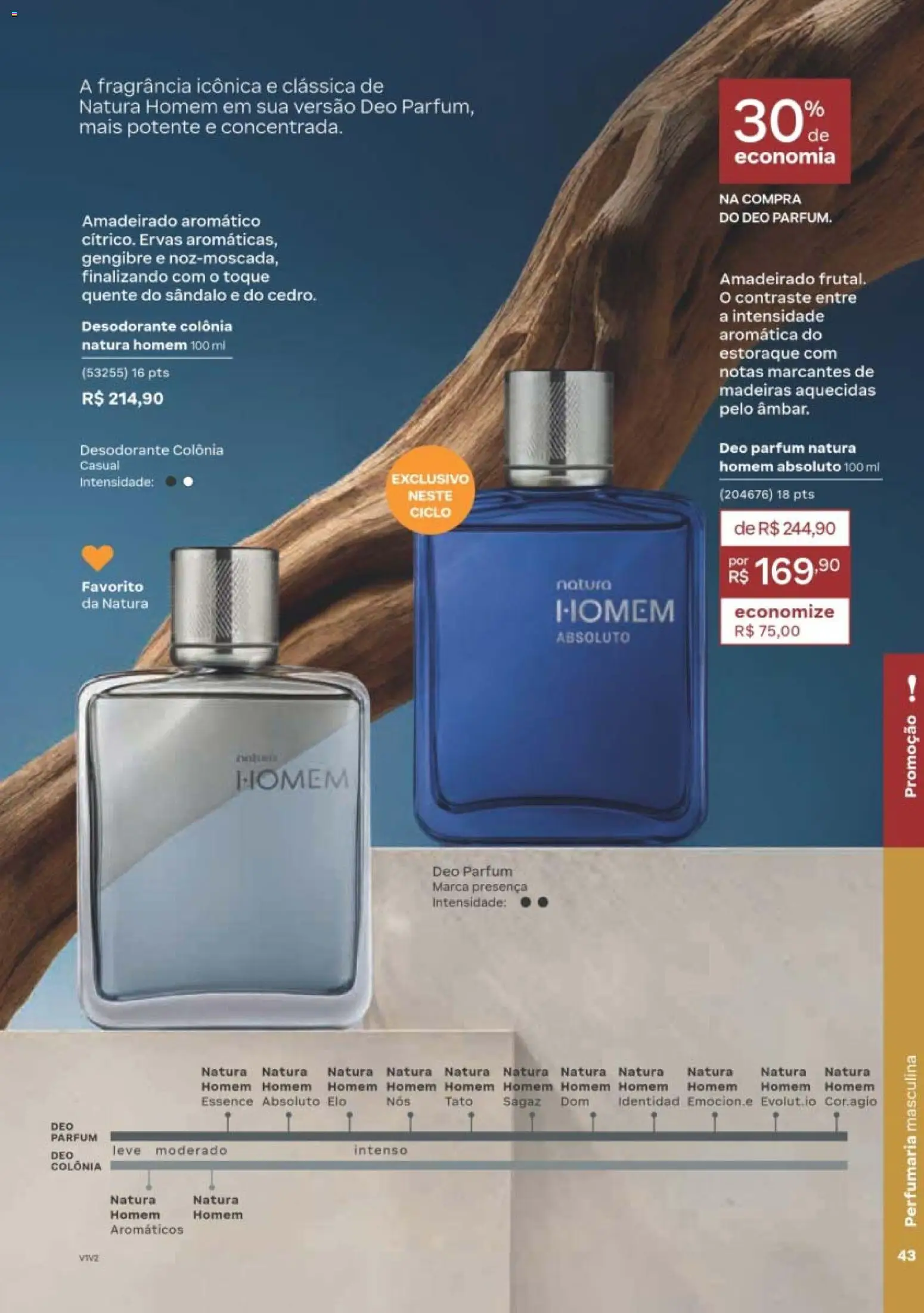 Natura Folheto - válido de 10/08/2026 | Página: 44 | Produtos: Gengibre, Fragrância, Madeiras, Desodorante