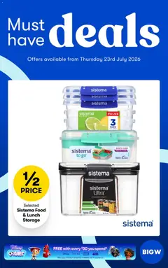 Preview of Big W Must Have Deals - valid from 23/07/2026
