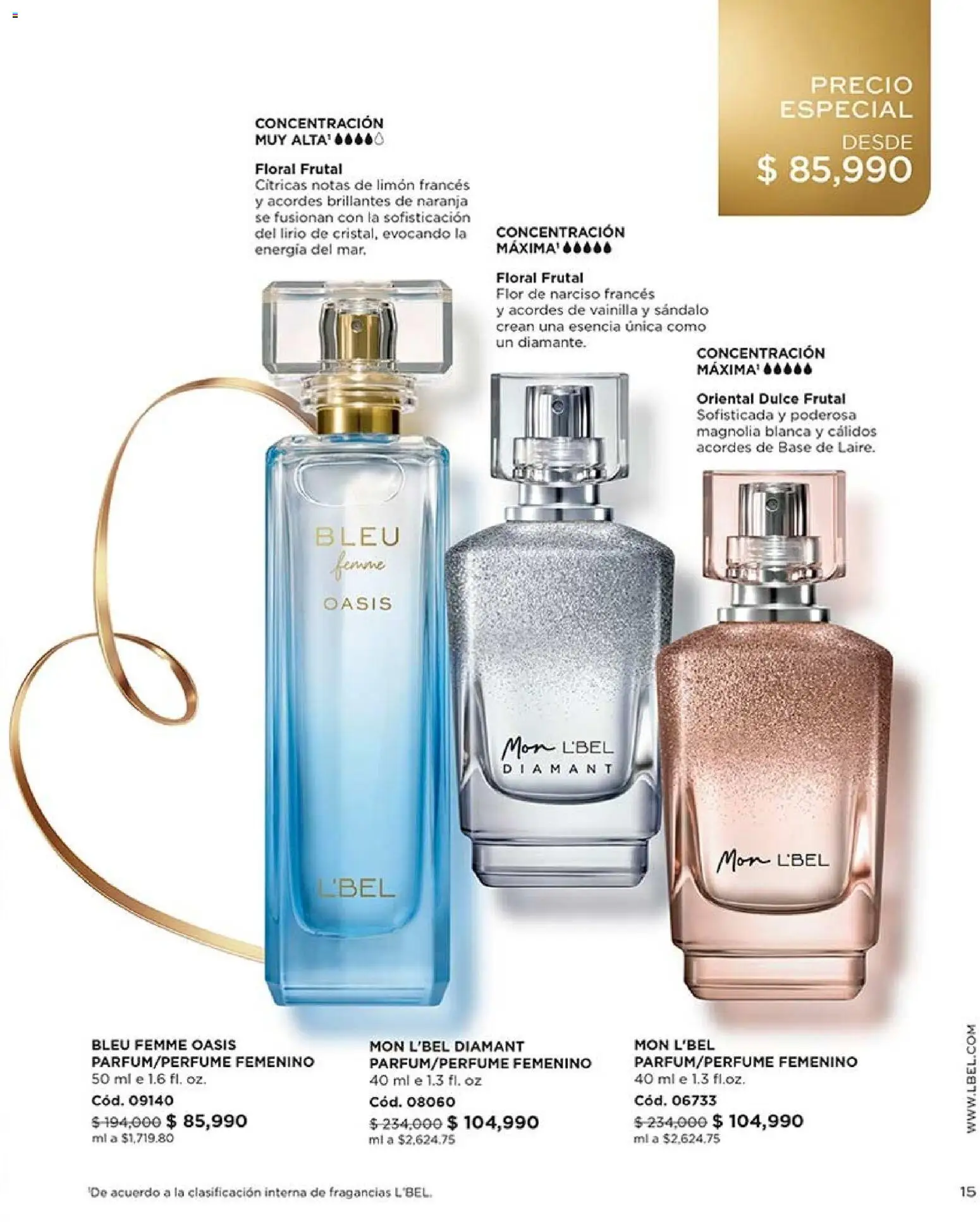 L'Bel revista - valida desde el 17/08/2026 | Página: 15 | Productos: Narciso, Limón, Vainilla