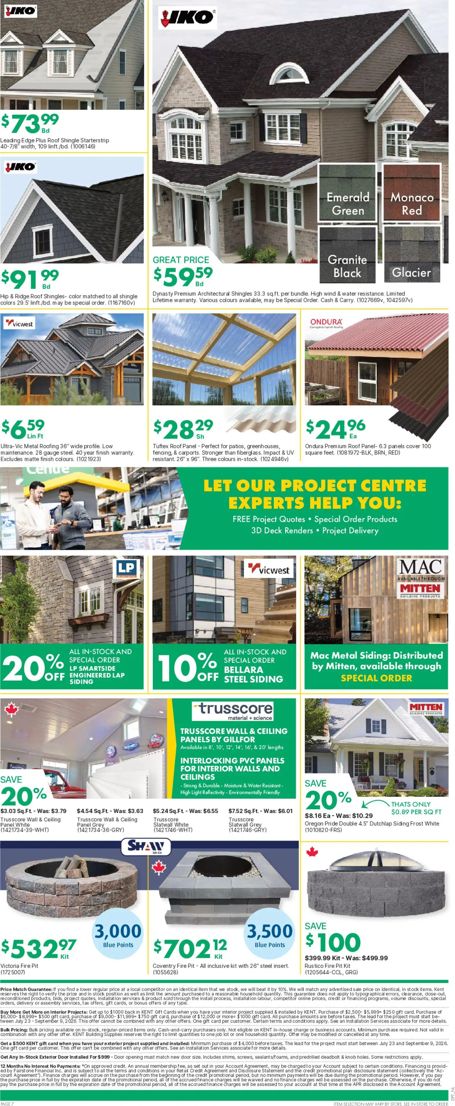 Kent flyer valid from Aug 27, 2026 | Page: 9 | Products: Water, Ridge, Door