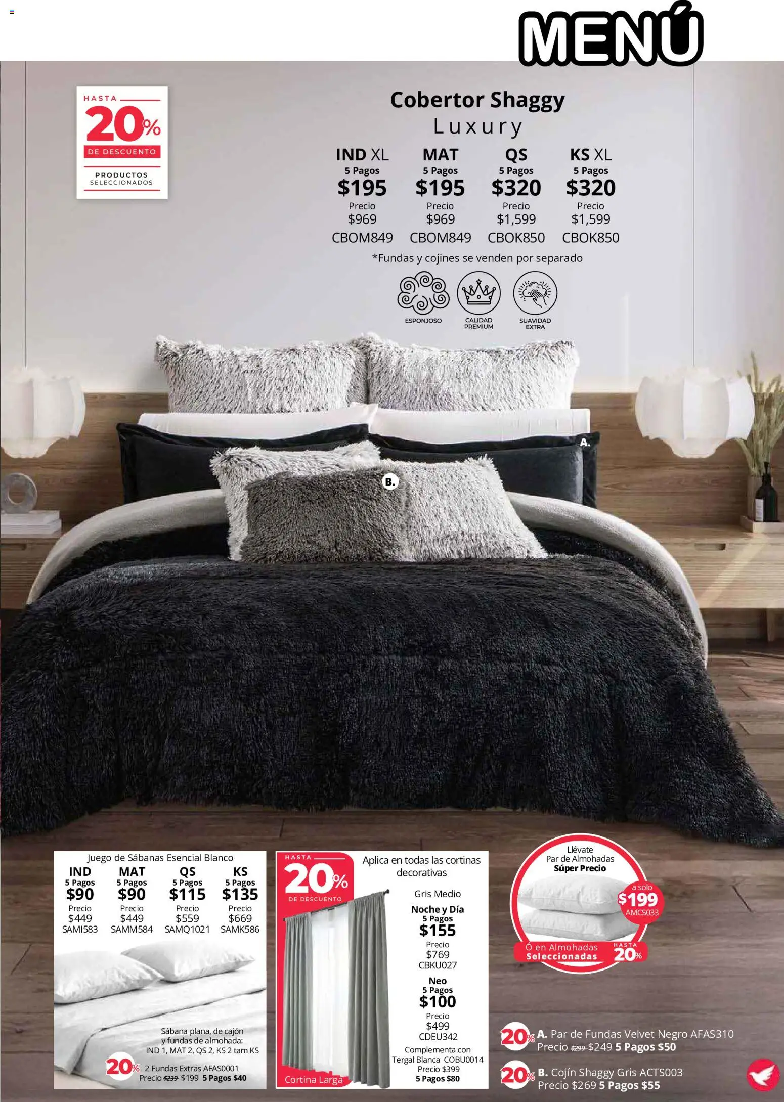 Nuevas ofertas de Colchas Concord válidas en toda la República Mexicana desde el 01/08/2026. ¡Encuentra las mejores ofertas en Colchas Concord catálogo Colección Cobertor! | Página: 48 | Productos: Cobertor, Juego, Sabanas, Cortinas