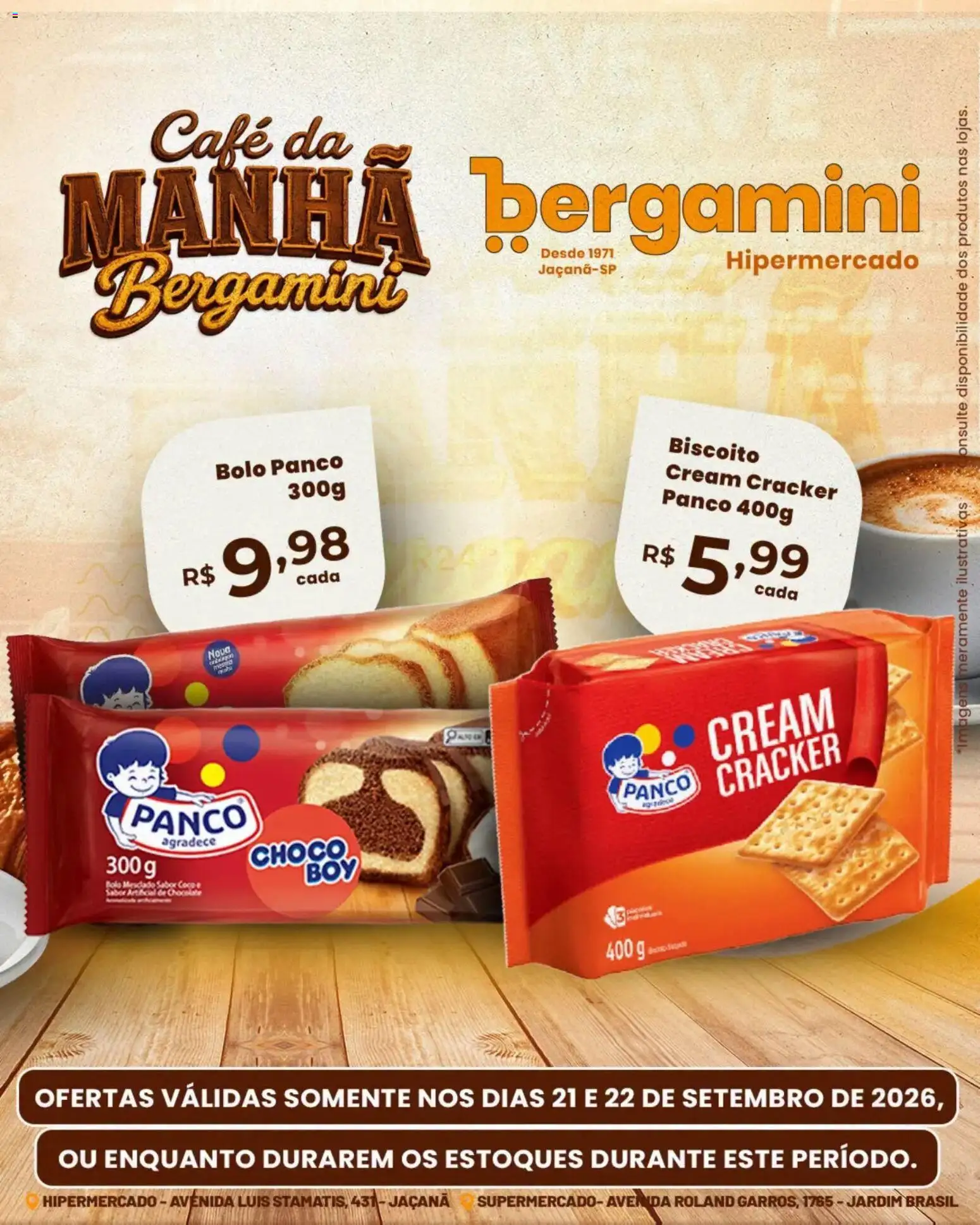 Supermercado Bergamini Folheto - válido de 21/09/2026 | Página: 6 | Produtos: Coco, Biscoito, Chocolate, Cream cracker