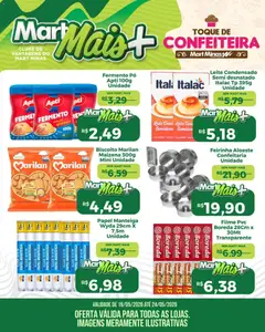 Mart Minas ofertas Confeiteira - Pré-Visualização do folheto da loja Mart Minas, válido de 19.05.2026 | Página: 2 | Produtos: filme de PVC, Biscoito, Farinha láctea, Manteiga