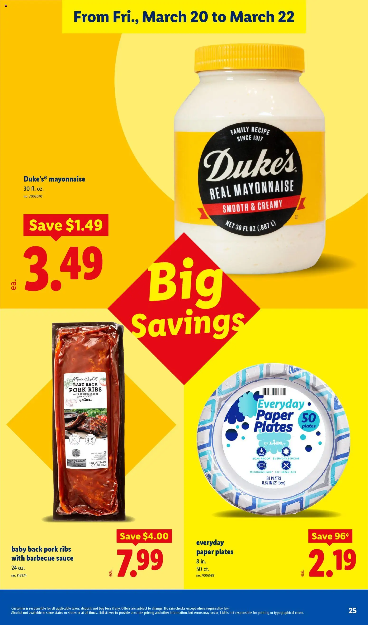 Lidl Weekly Ad - valid from 18.03.2026 | Page: 25 | Products: Microwave, Mayonnaise, Sauce, Bag