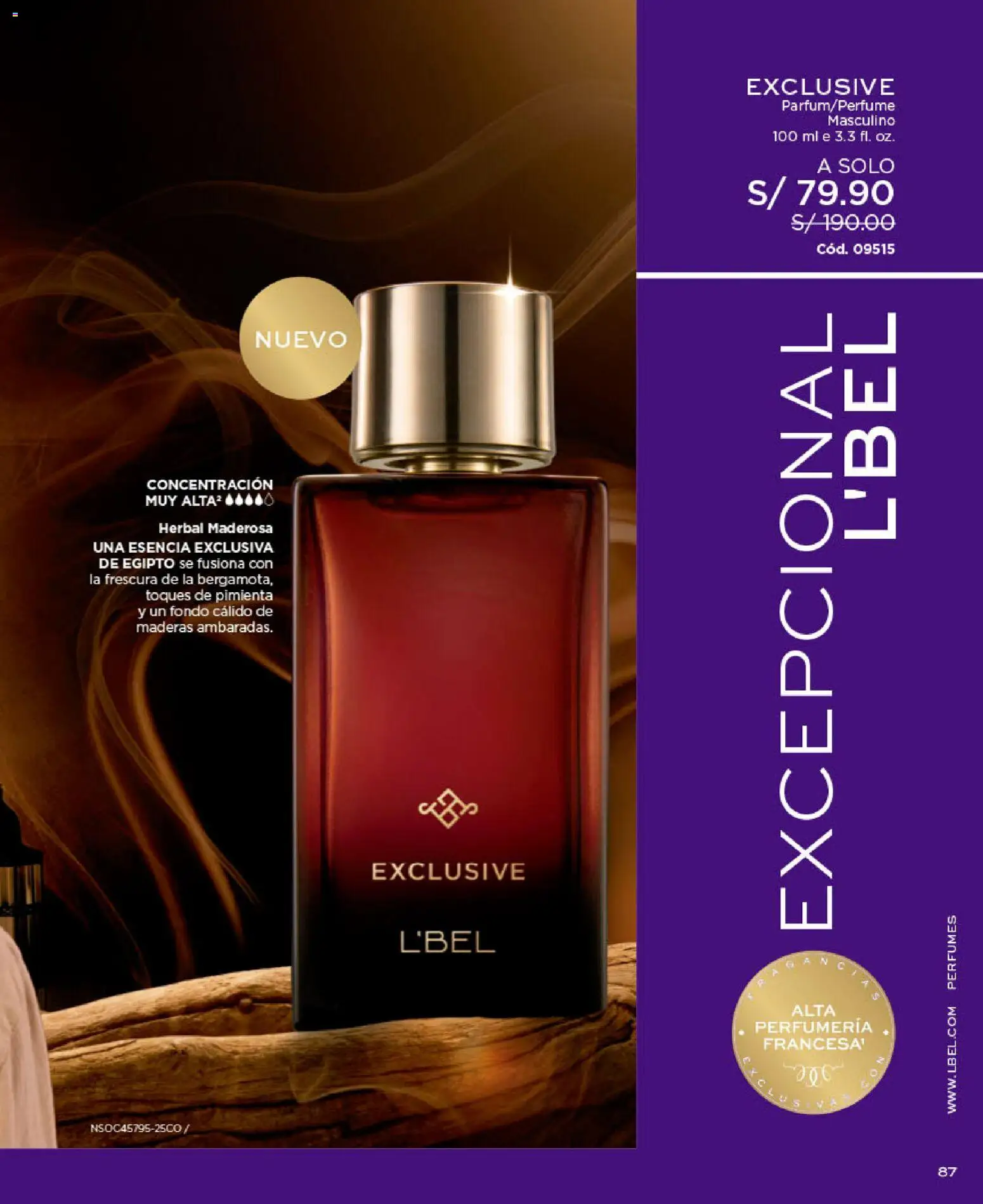 Catálogo L'Bel válido desde 09/09/2026 | Página: 87 | Productos: Perfumes