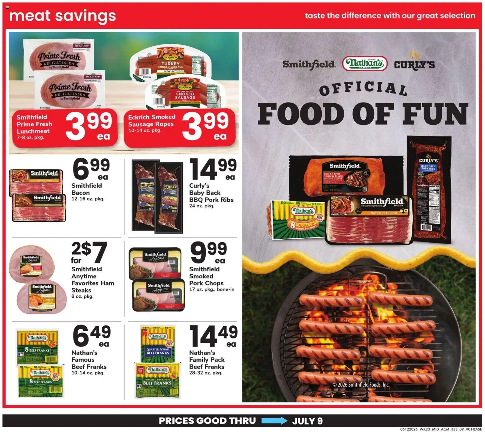 Acme Big Book of Savings - valid from 12.06.2026 | Page: 9 | Products: Ham, Pork, Beef, Sausage