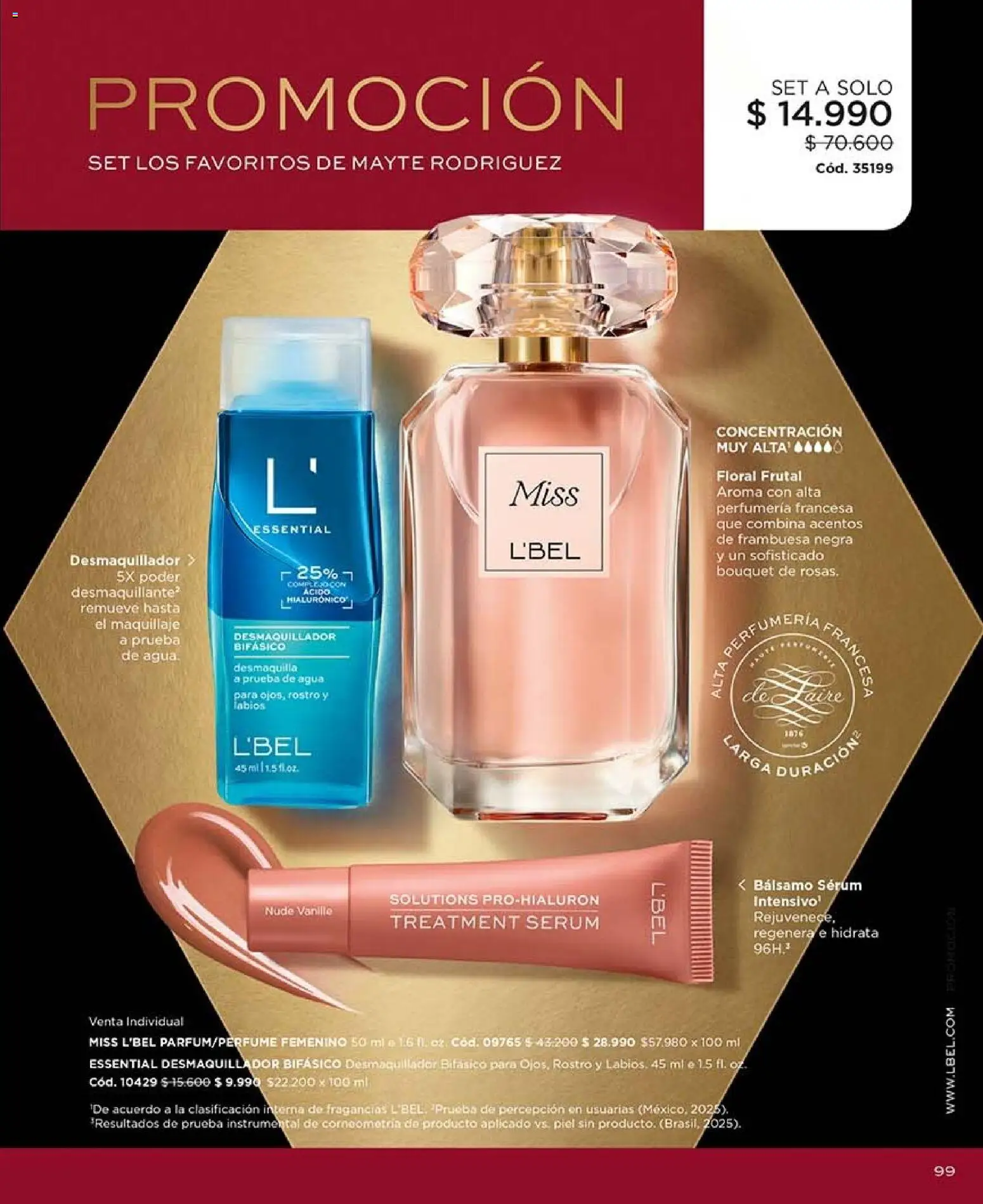 Catálogo L'Bel Campaña 16 │ válido desde el 28.09.2026 | Página: 99 | Productos: Desmaquillante, Bálsamo, Maquillaje, Individual
