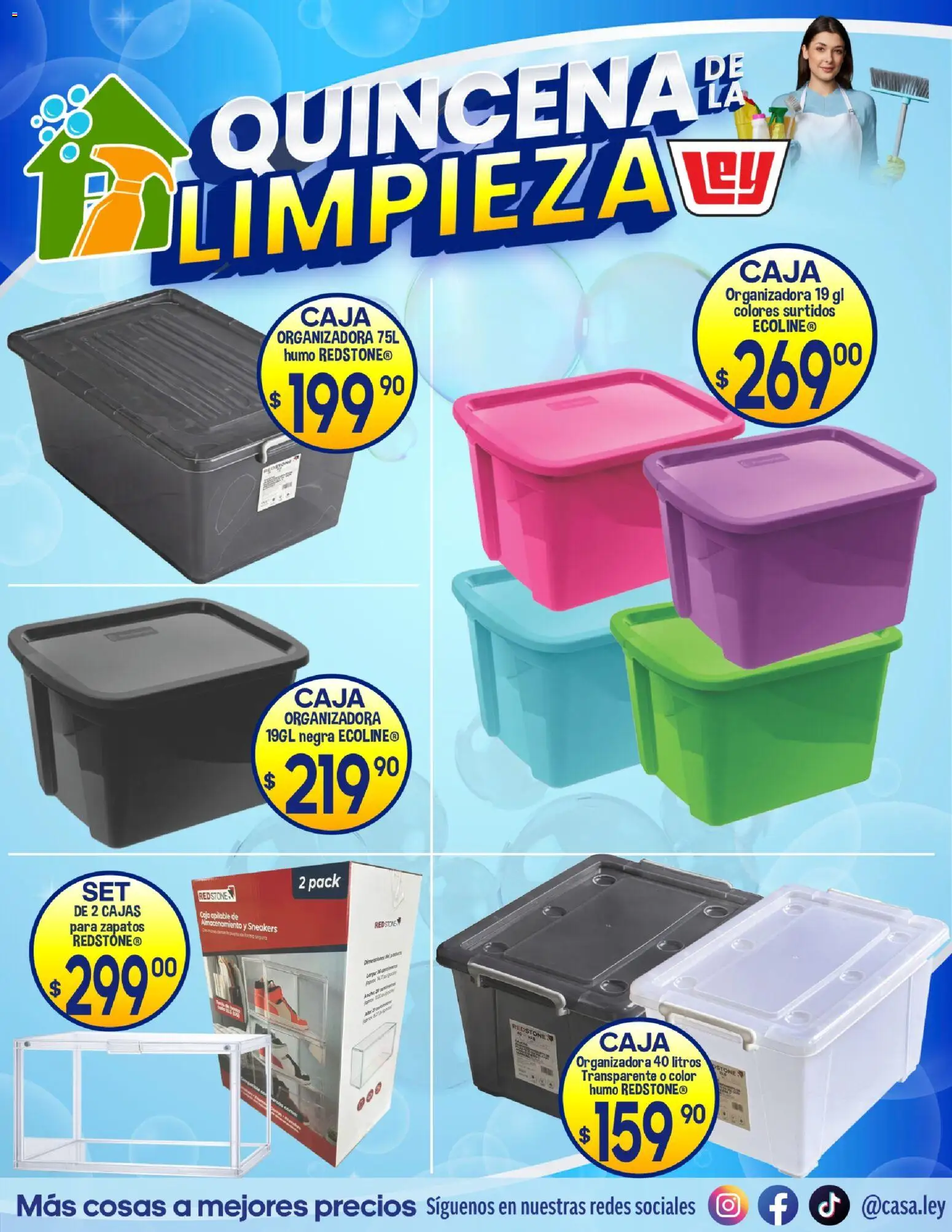 Nuevas ofertas de Casa Ley válidas en toda la República Mexicana desde el 30/06/2026. ¡Encuentra las mejores ofertas en Casa Ley folleto Quincena de la limpieza! | Página: 5 | Productos: Zapatos, Caja
