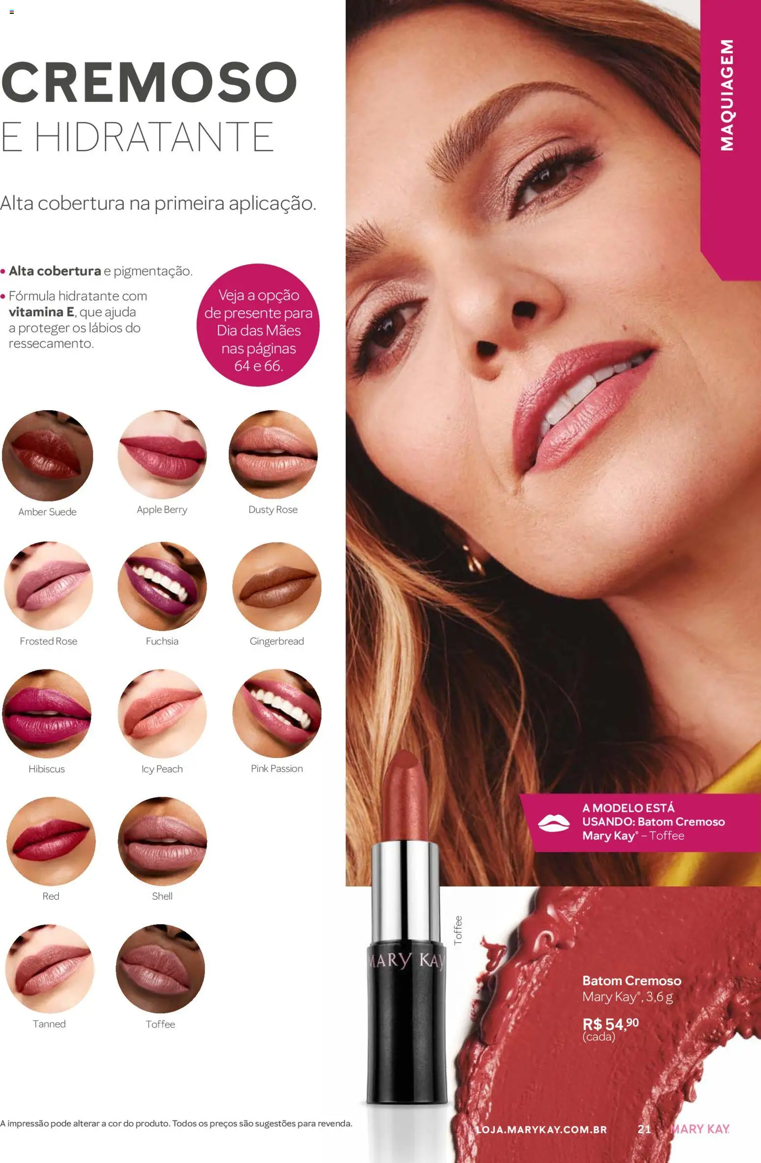 Mary Kay Folheto - válido de 01/03/2026 | Página: 21 | Produtos: Maquiagem, Batom