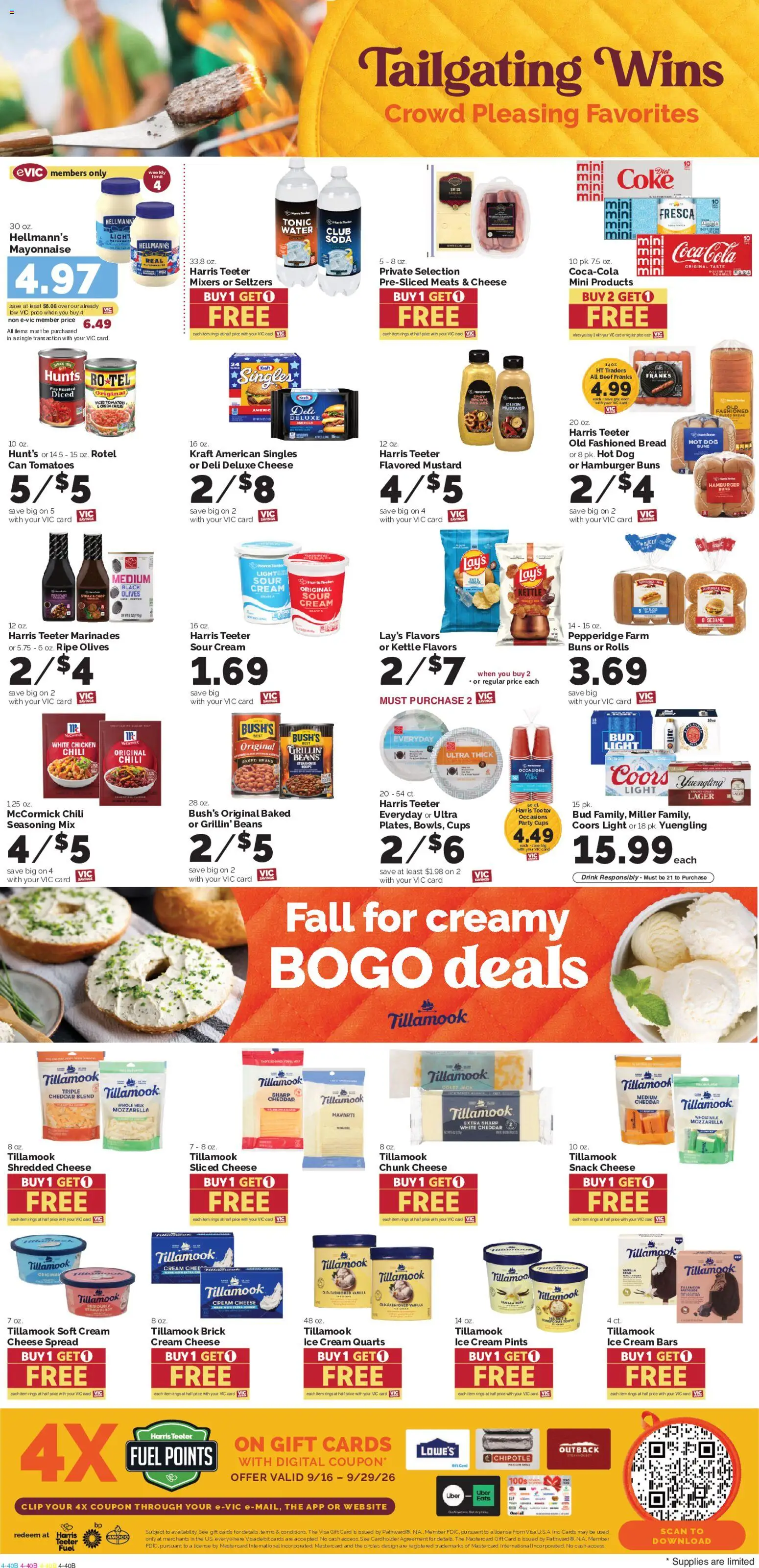 Harris Teeter Weekly Ad - valid from 09/23/2026 | Page: 6 | Products: Sliced cheese, Tomatoes, Mayonnaise, Whole milk