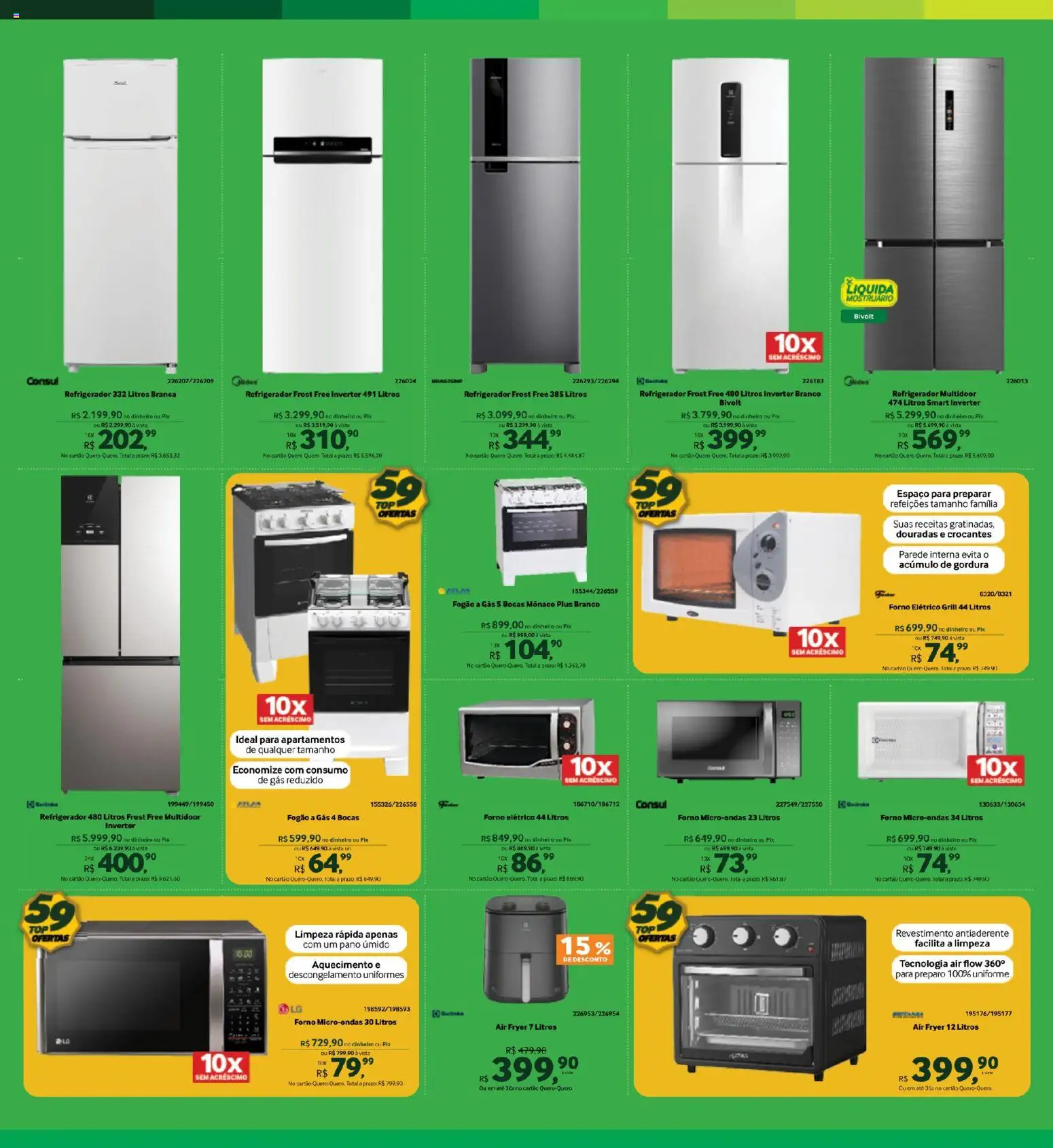 Lojas Quero-Quero Folheto - válido de 15/08/2026 | Página: 8 | Produtos: Forno, Air fryer, Forno elétrico, Microondas