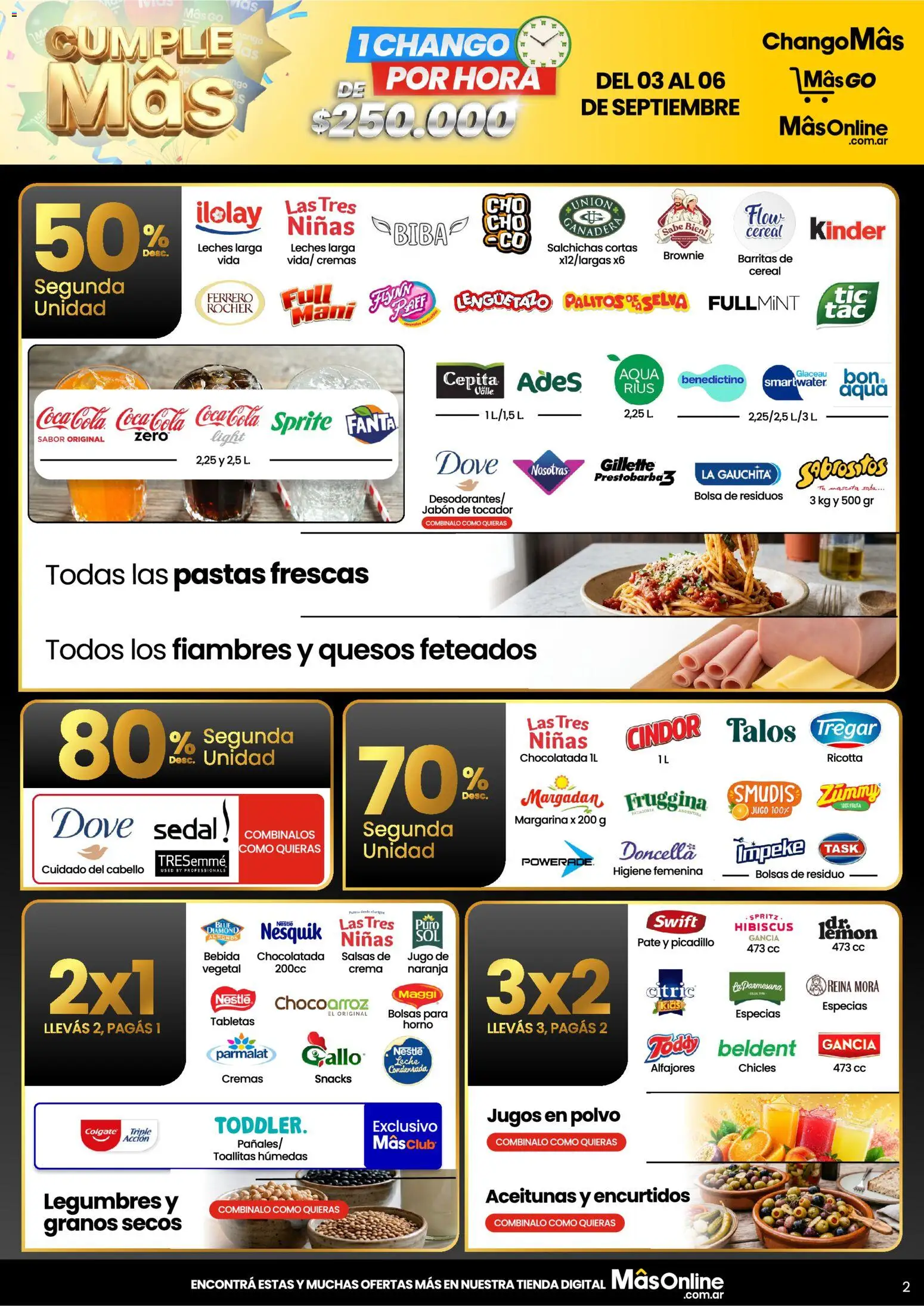 Changomas - CumpleMâs │ válido desde el 03/09/2026 | Página: 2 | Productos: Sprite, Bolsa, Chocolatada, Picadillo